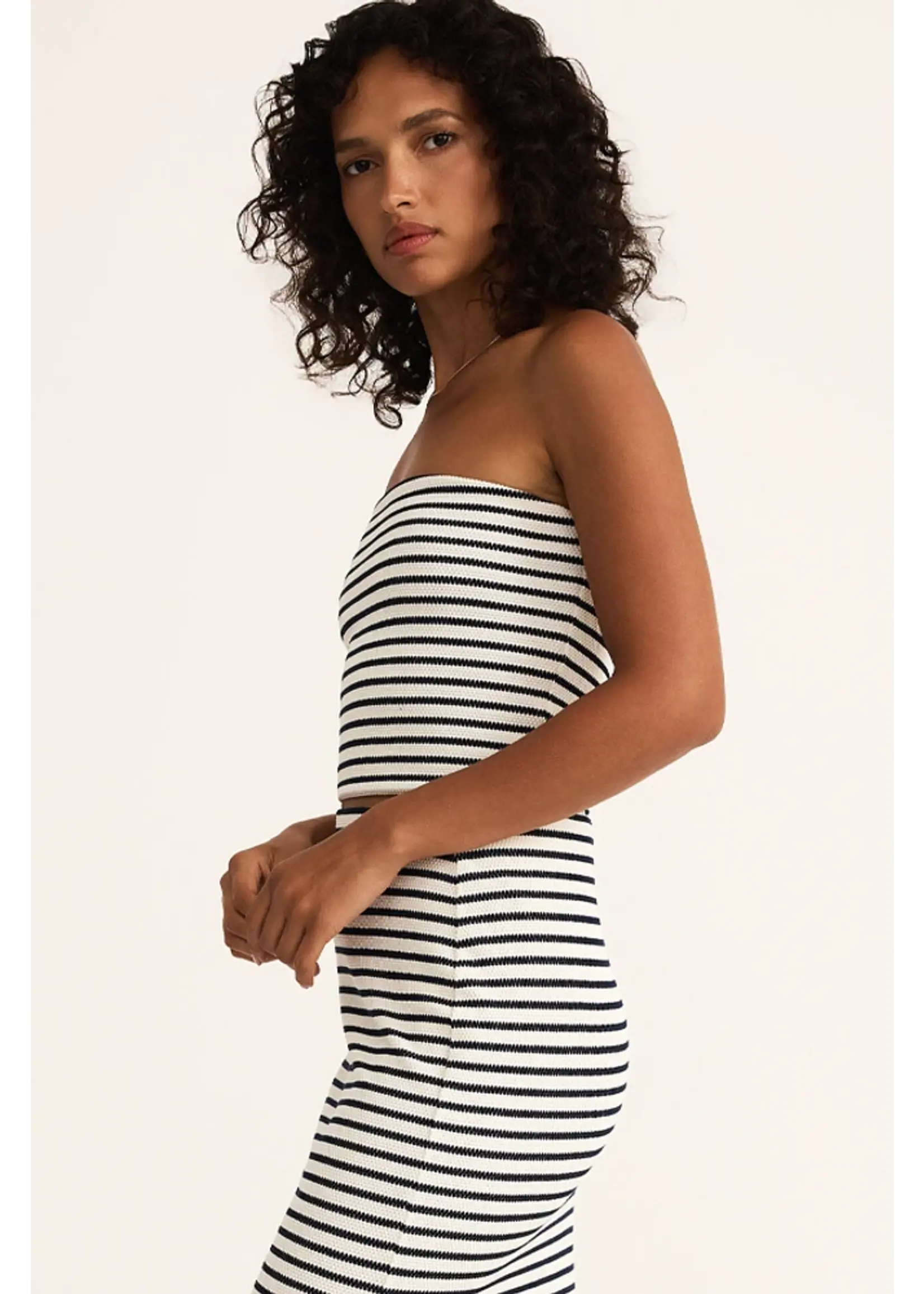 Caffari Stripe Tube Top - ZT252747 - Meo's Suite