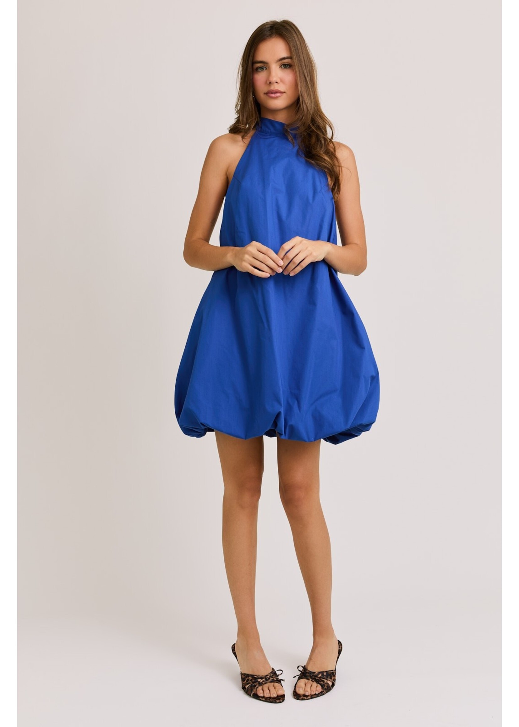 Le Lis Halter Neck Bubble Hem Dress - SD2905