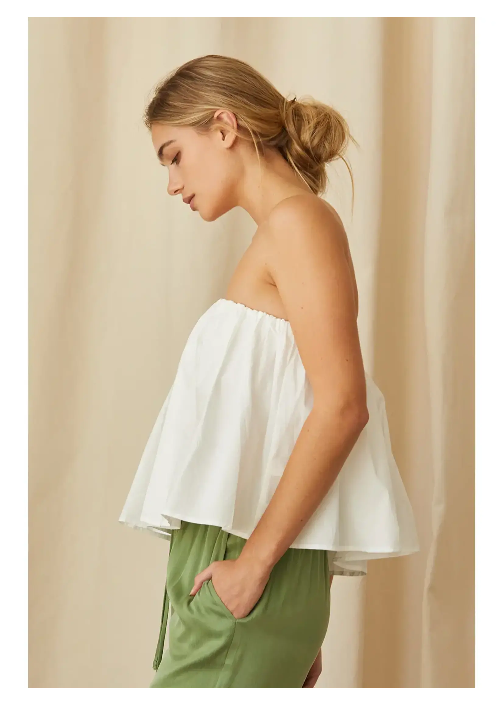 Crescent Kaeley Poplin Tube Top - CT7740