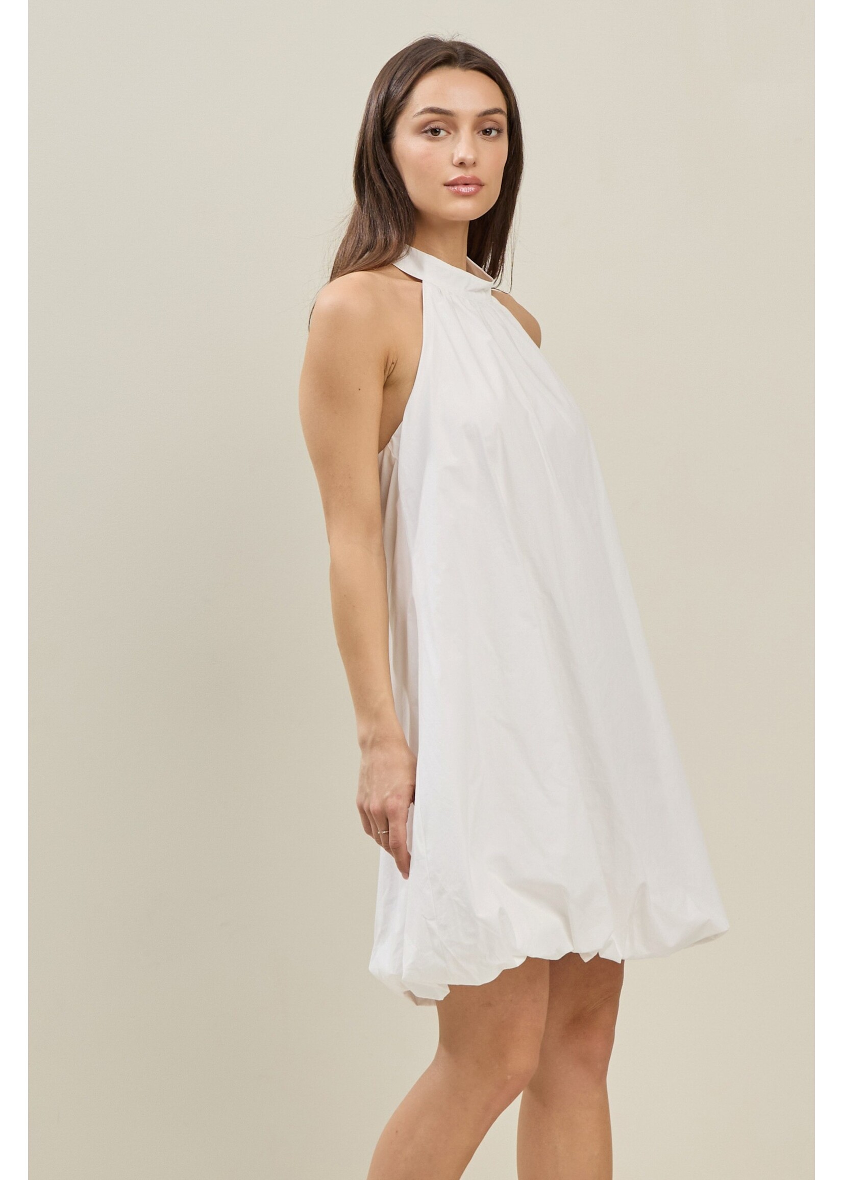Able Balloon Bottom Halter Neck Mini Dress - AD1931