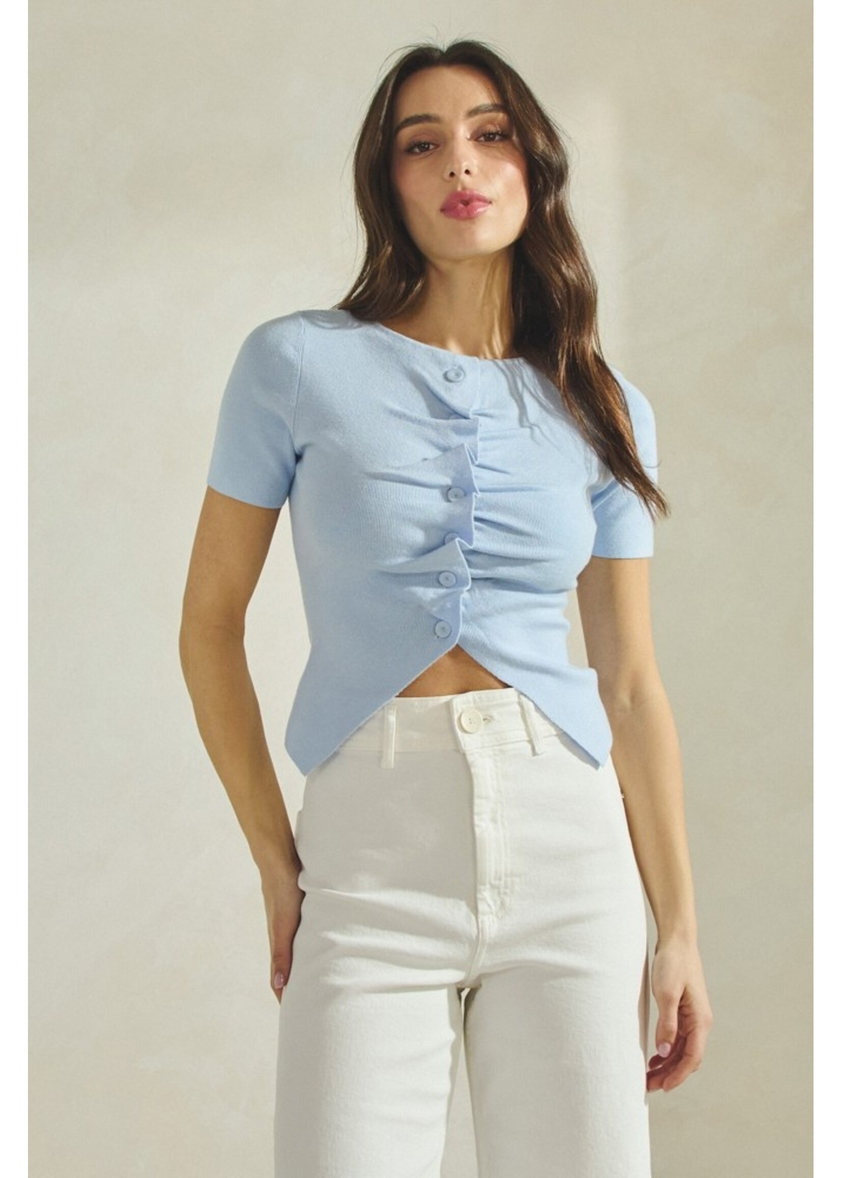 Able Pleated Sweater Top - AT1951