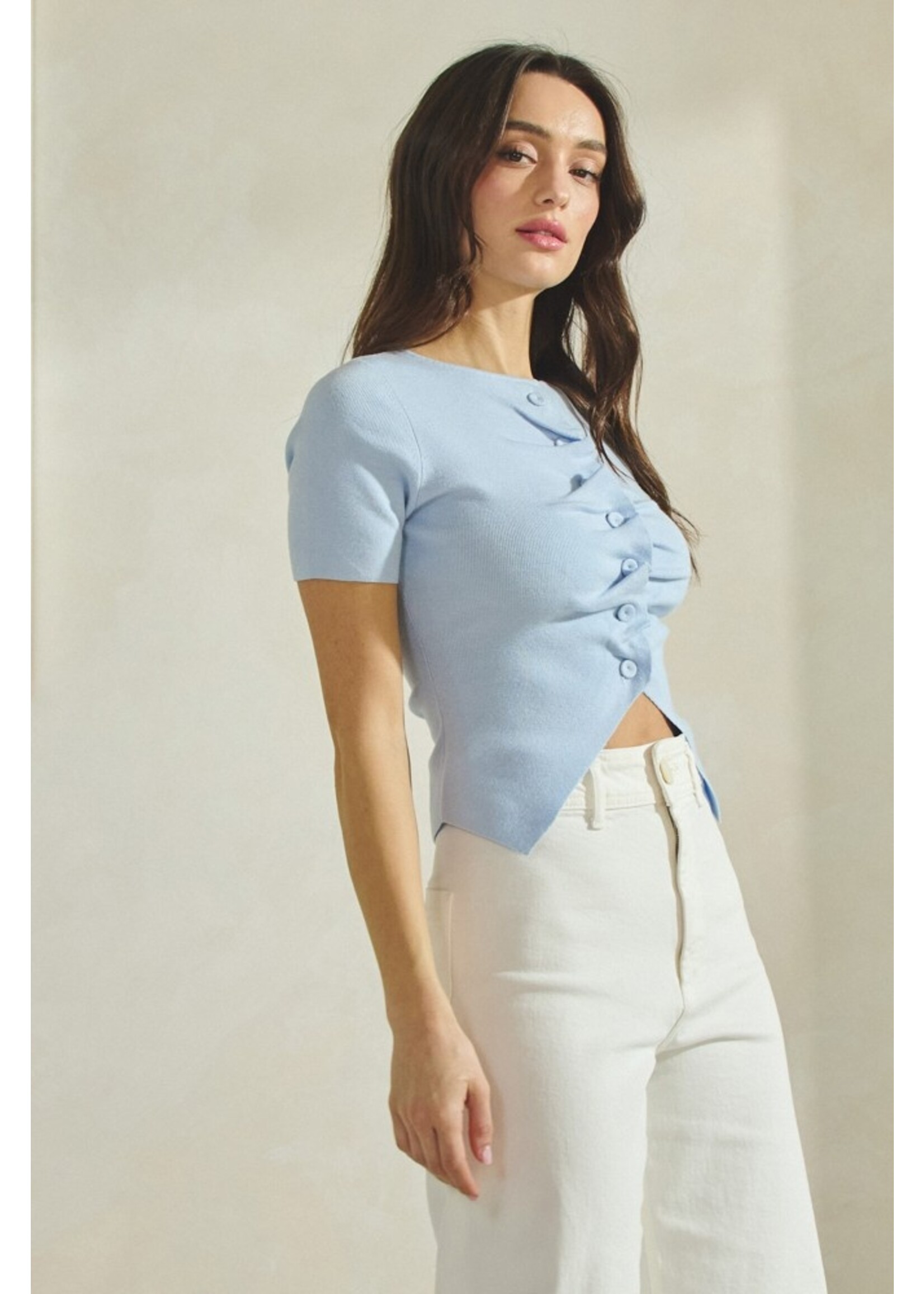 Able Pleated Sweater Top - AT1951