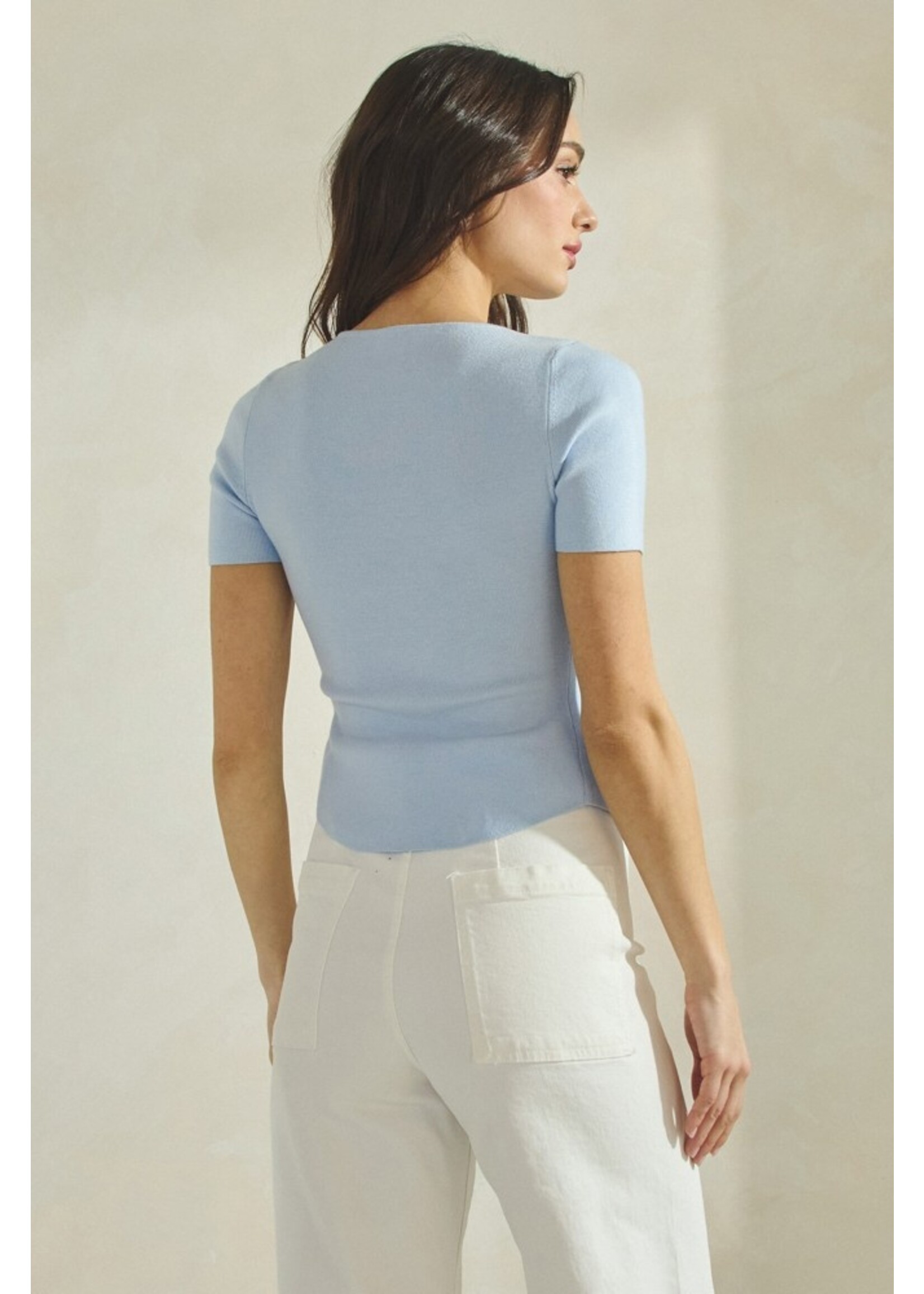 Able Pleated Sweater Top - AT1951