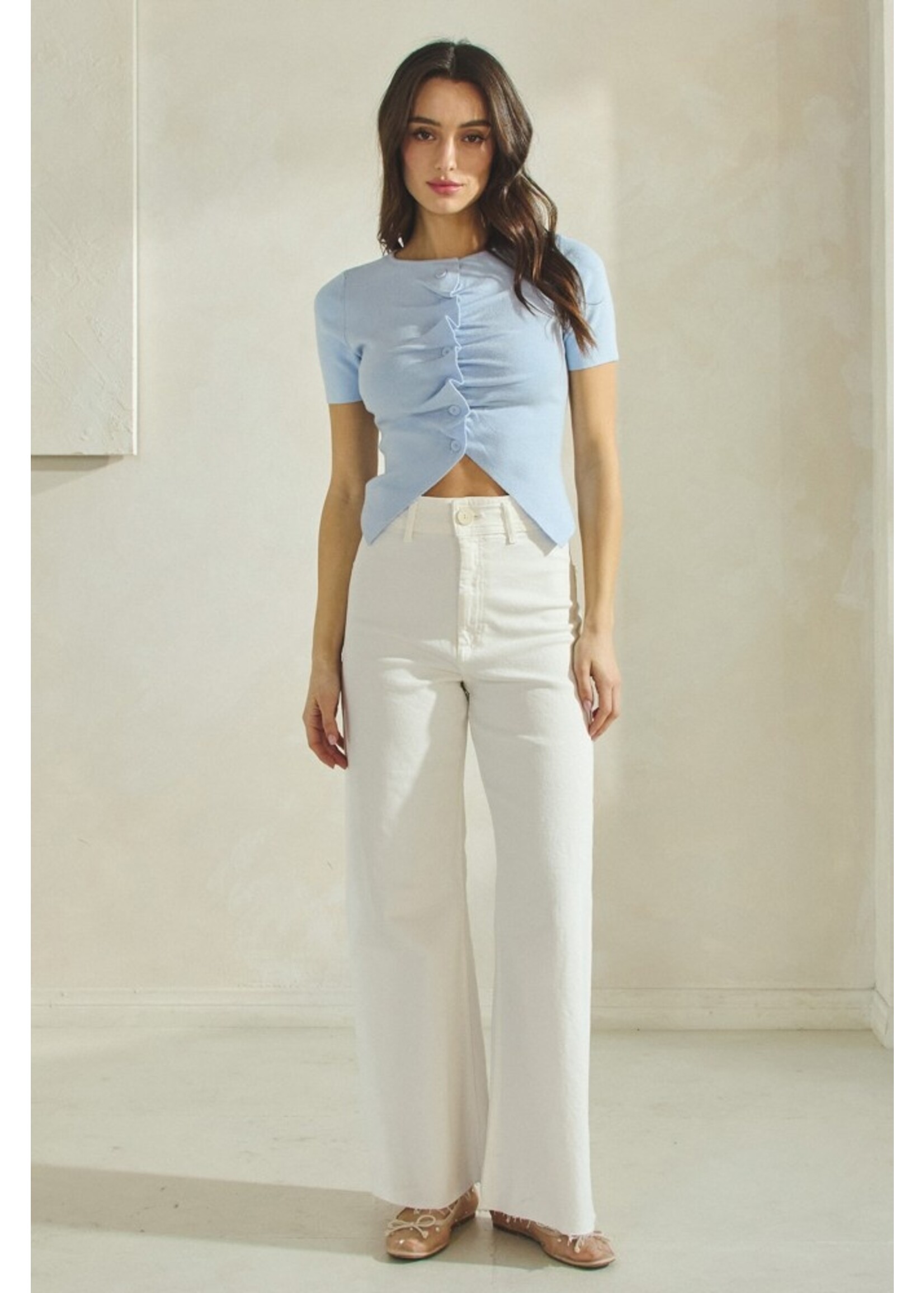 Able Pleated Sweater Top - AT1951