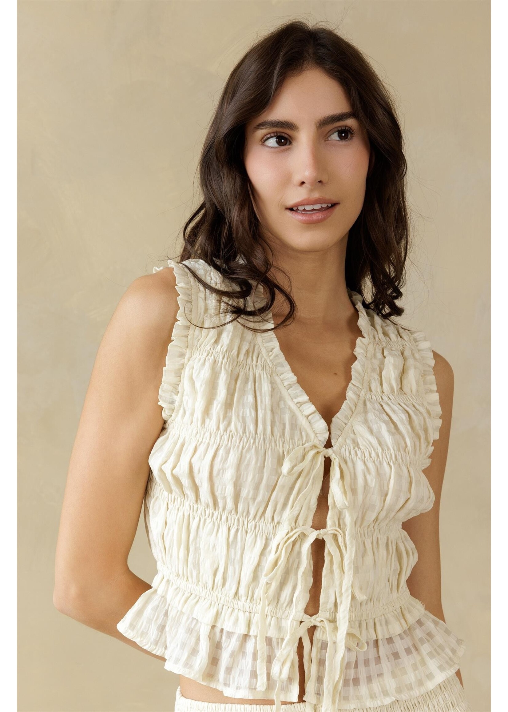Storia Ruched Sleeveless Top - JT7460