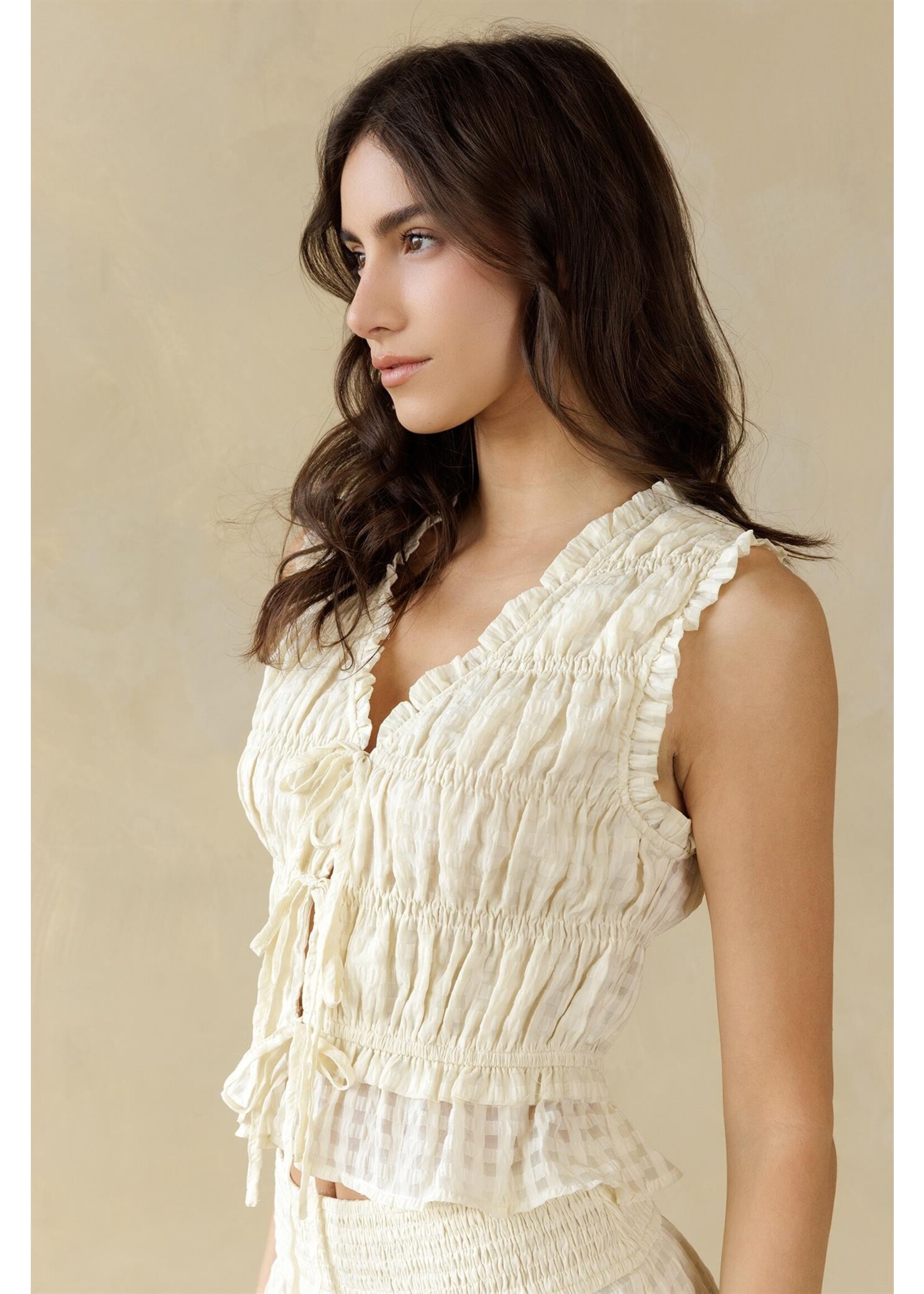 Storia Ruched Sleeveless Top - JT7460