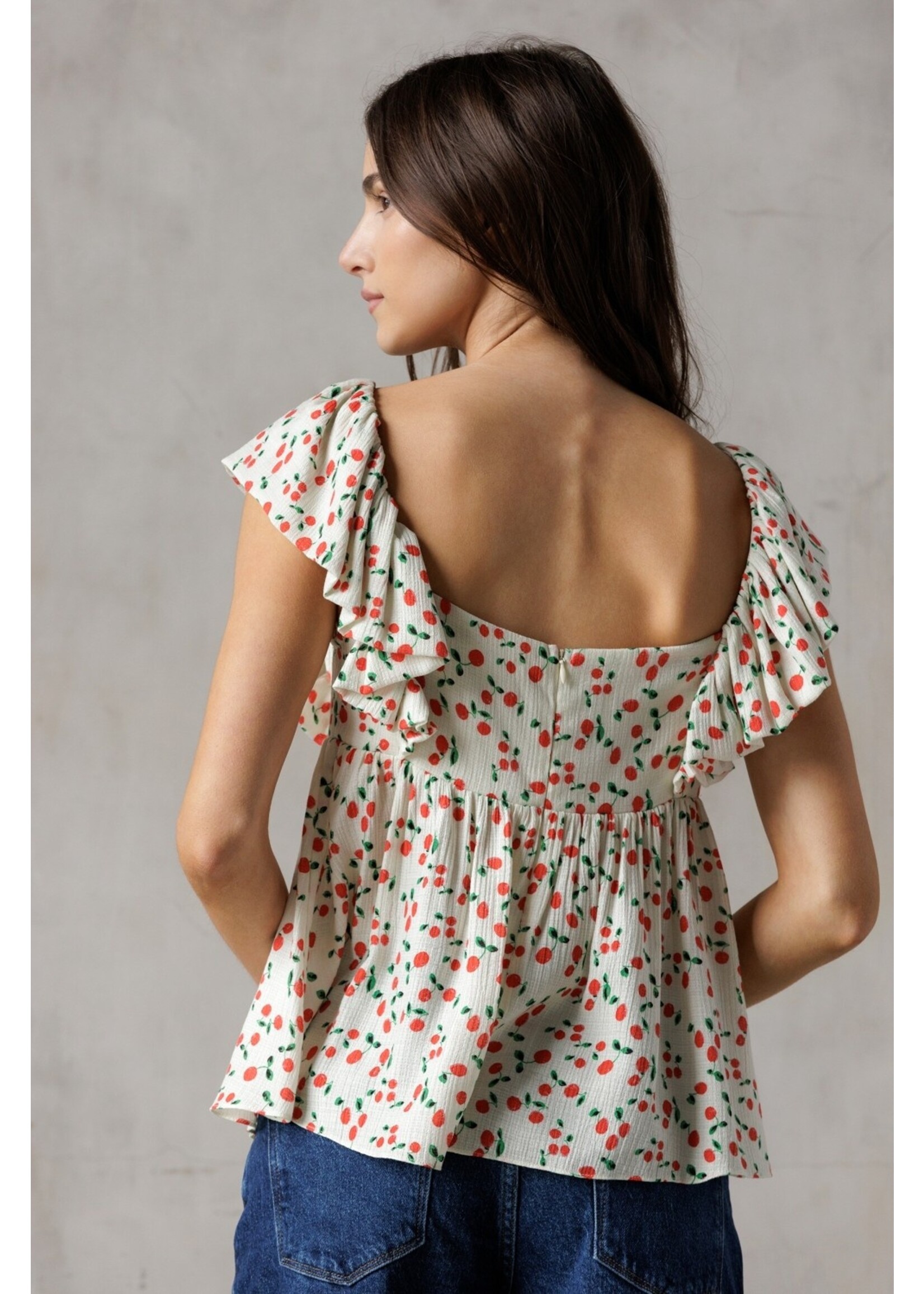 Storia Deep V Ruched Top - JT6138