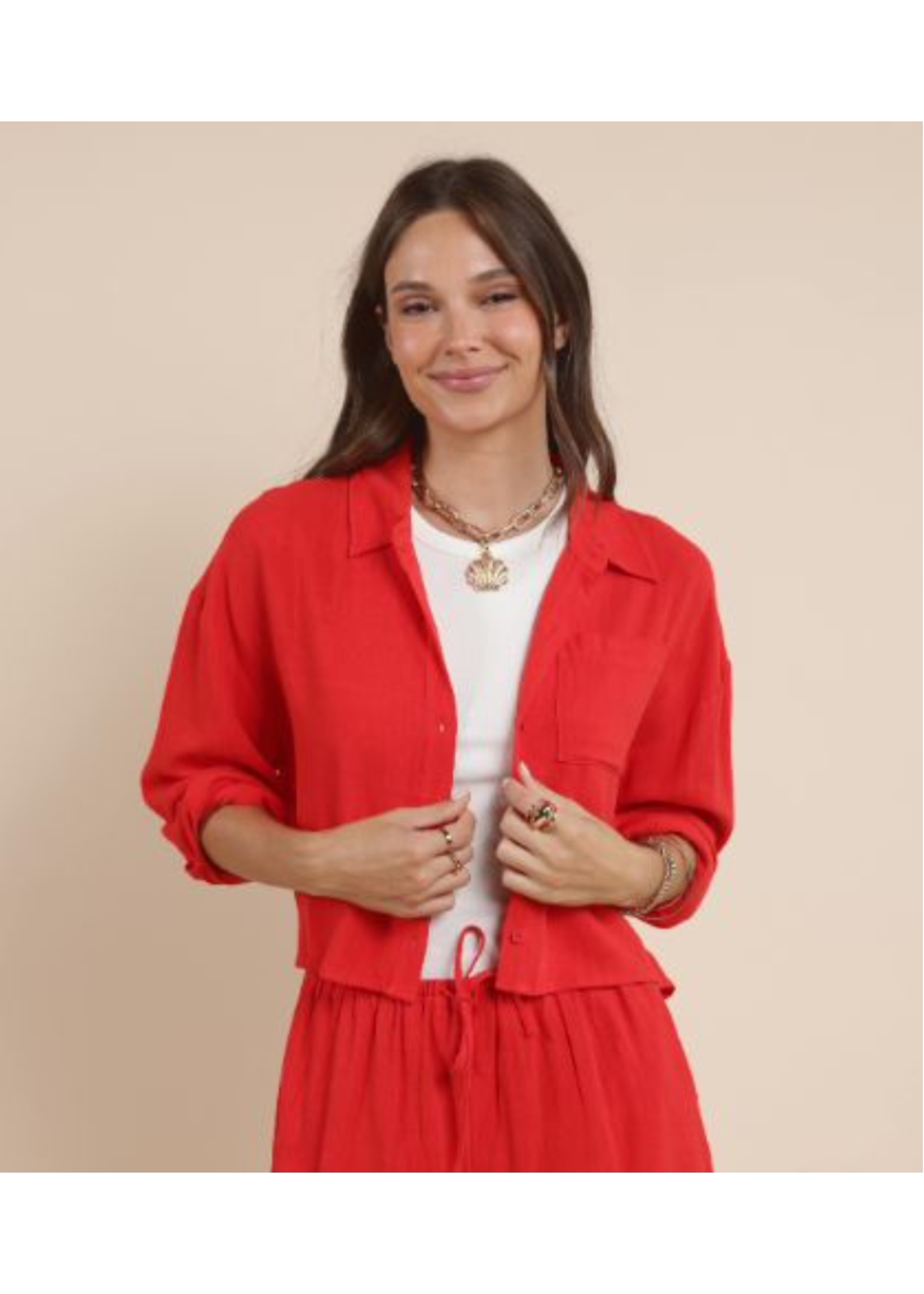 Sadie & Sage Sugarloaf Loose Button Up Shirt - AH2119