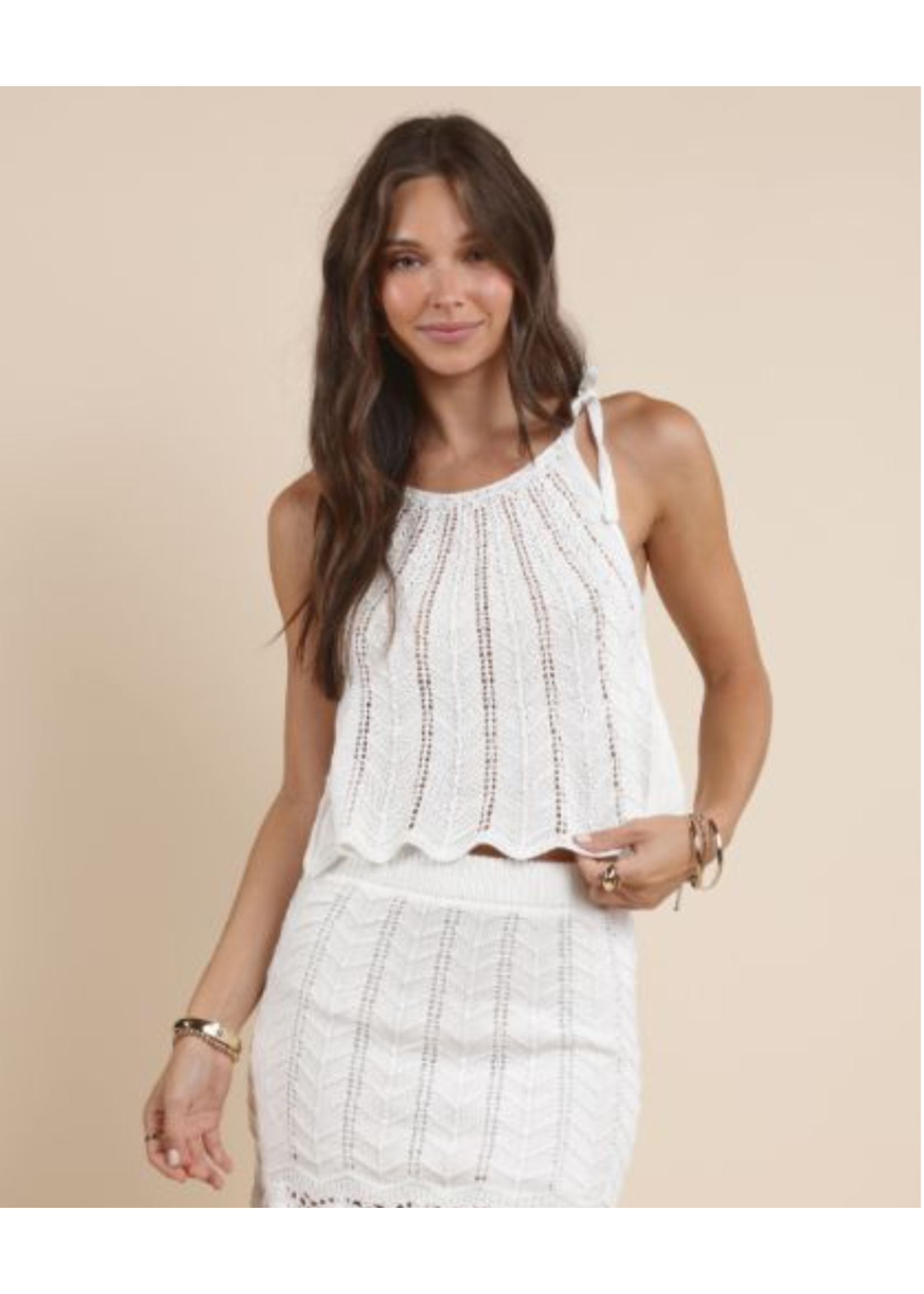Sadie & Sage Ariela Rose Crochet Tank - AH2429