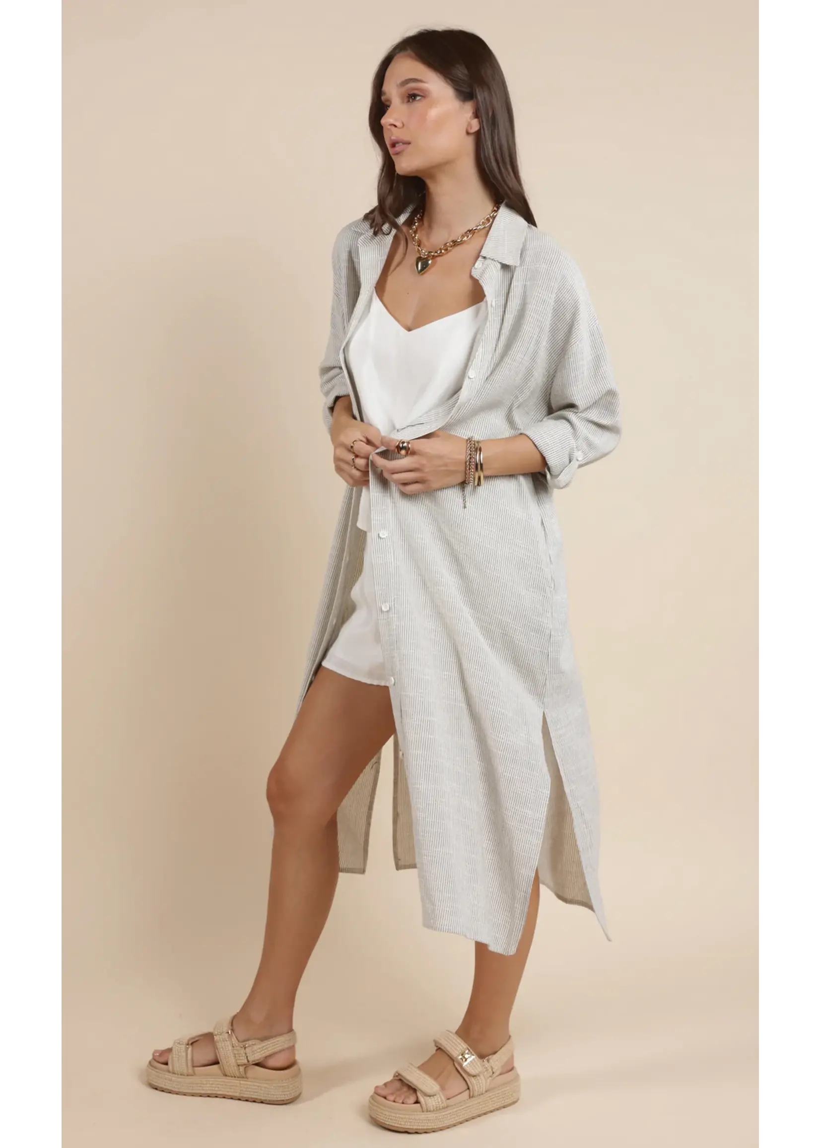 Sadie & Sage Mojave Duster Shirt Dress - AH2506
