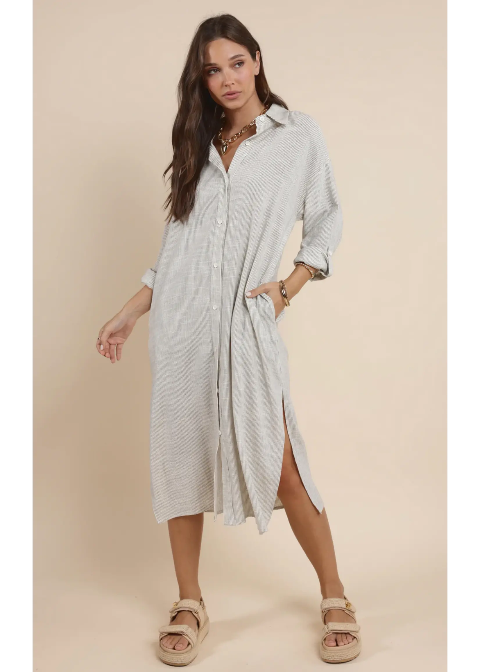 Sadie & Sage Mojave Duster Shirt Dress - AH2506