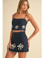 Klesis Linen Cami Top & Mini Skirt SET - IST5784