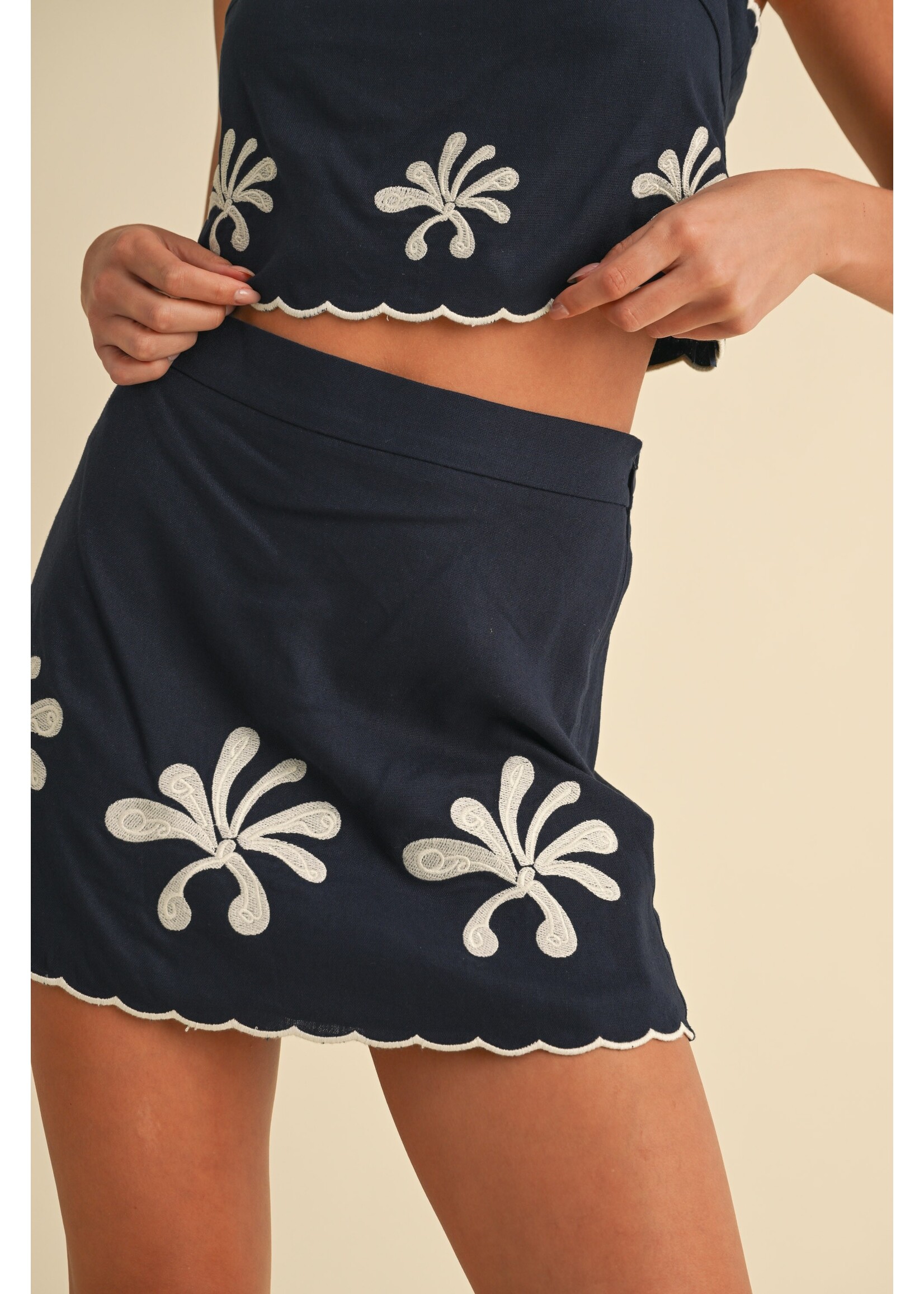 Klesis Linen Cami Top & Mini Skirt SET - IST5784