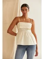 Crescent Mindy Pleated Baby Doll Camisole Top - CT9514