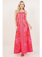 Sundayup Floral Print Sleeveless Strap Dress - SDUH-D1109