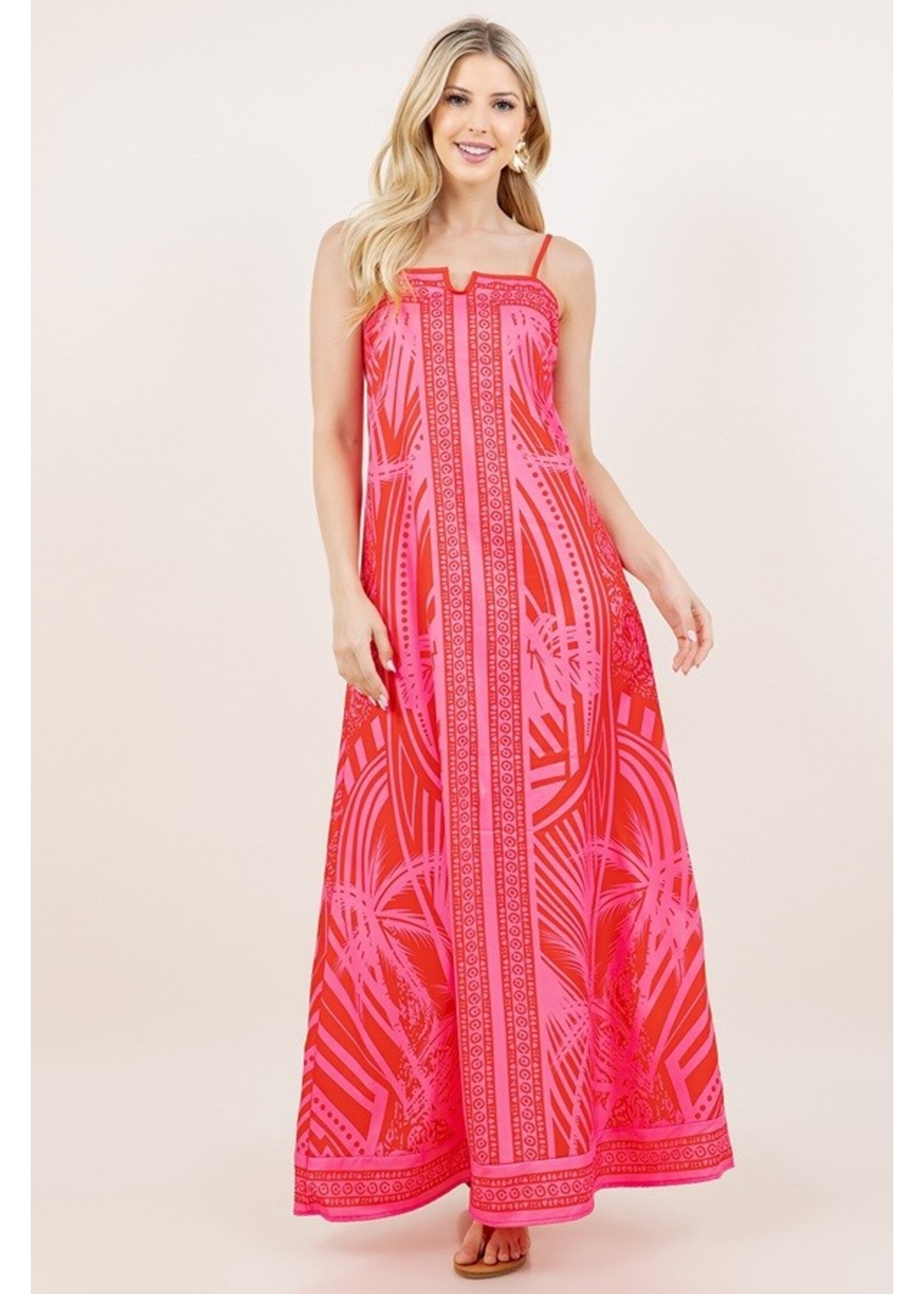 Sundayup Floral Print Sleeveless Strap Dress - SDUH-D1109