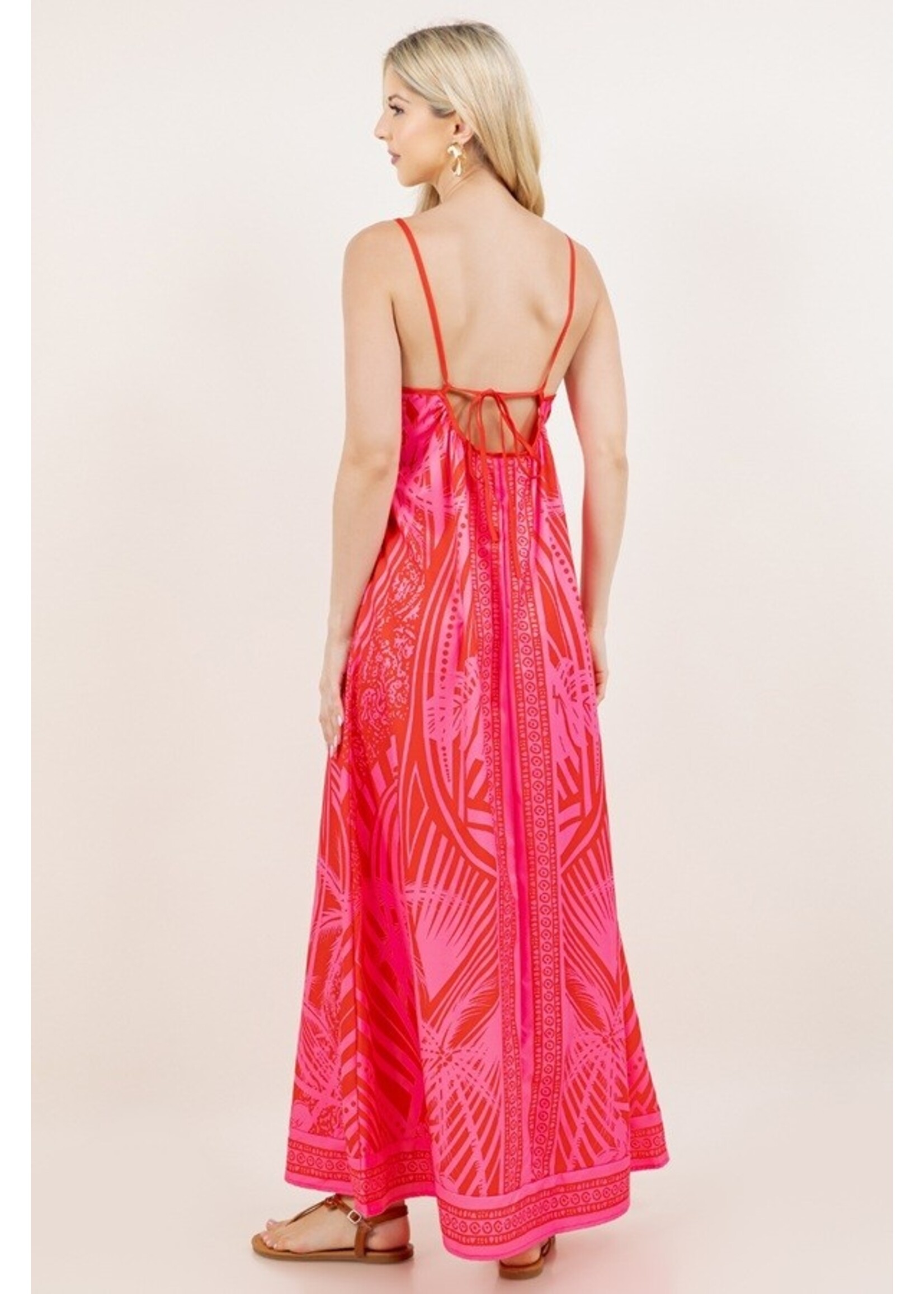 Sundayup Floral Print Sleeveless Strap Dress - SDUH-D1109