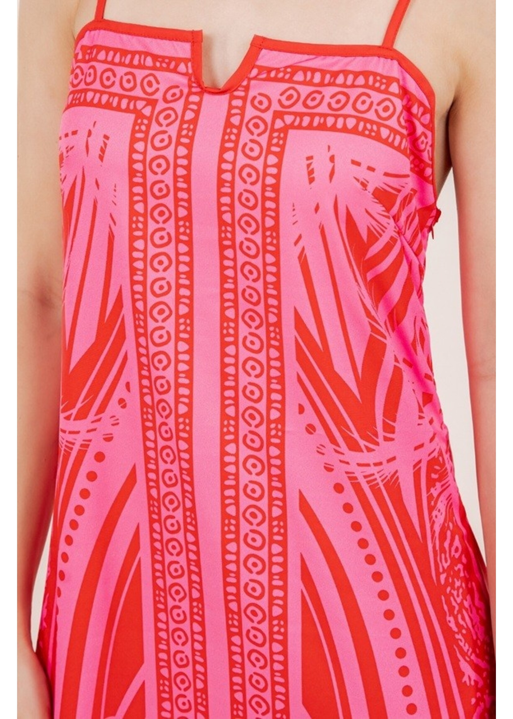 Sundayup Floral Print Sleeveless Strap Dress - SDUH-D1109