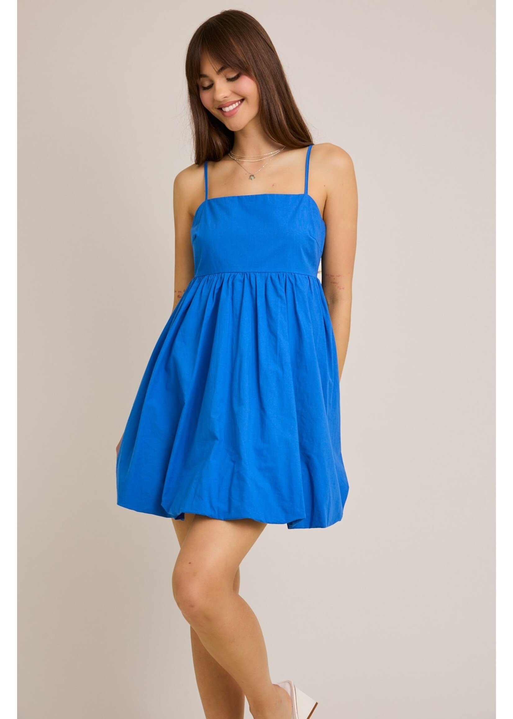 Le Lis Spaghetti Strap Baby Doll Bubble Mini Dress - ID4283