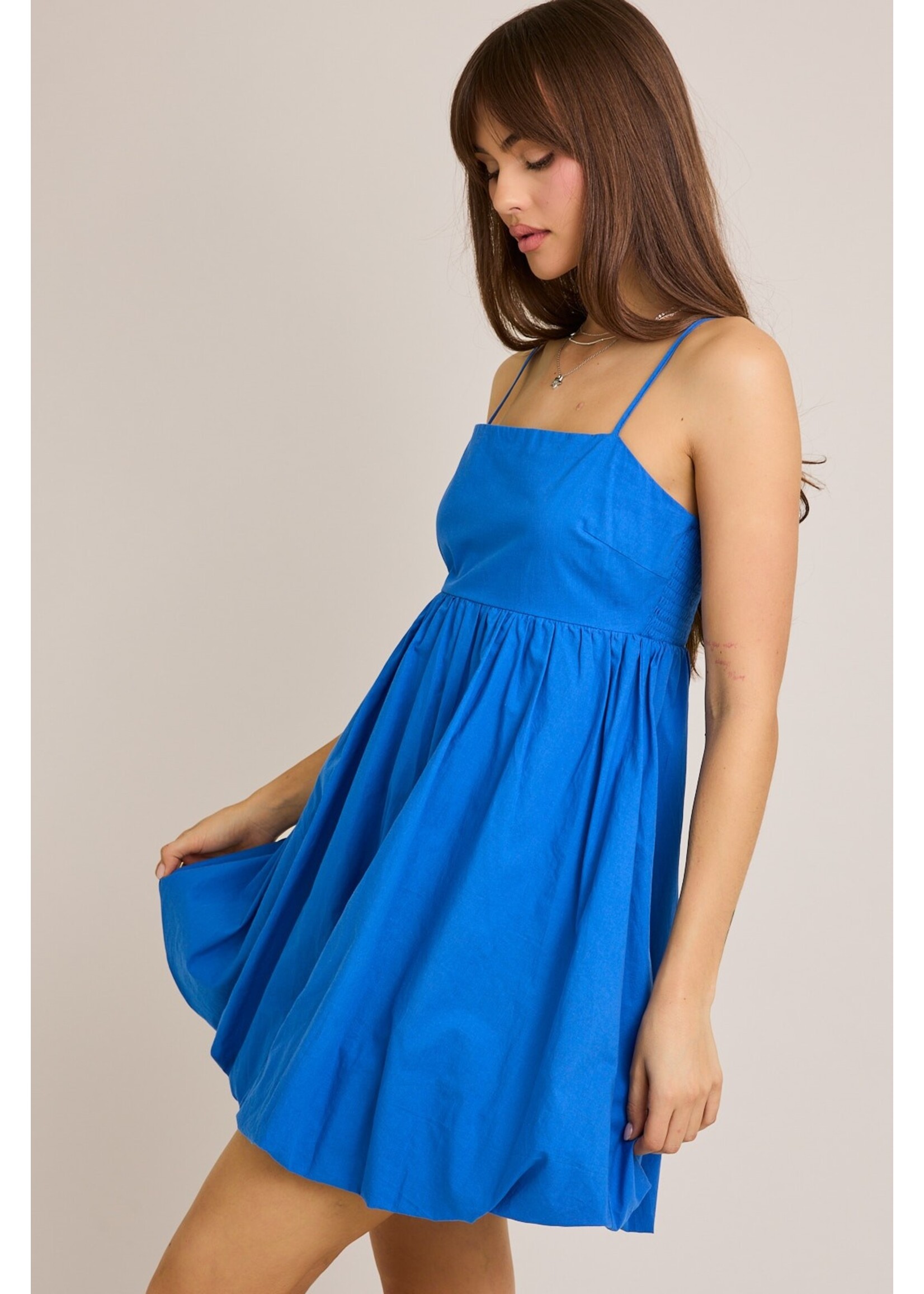 Le Lis Spaghetti Strap Baby Doll Bubble Mini Dress - ID4283