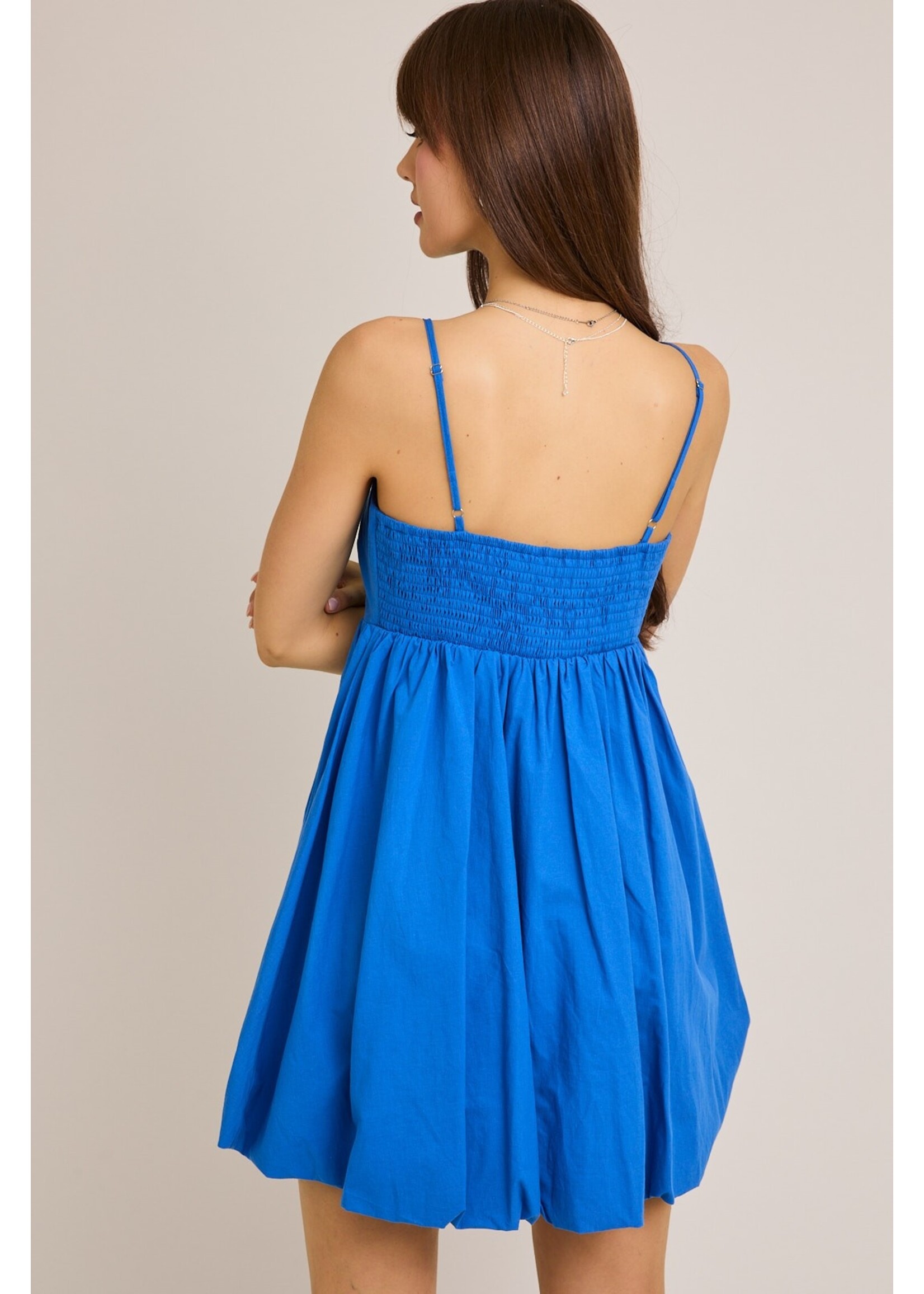 Le Lis Spaghetti Strap Baby Doll Bubble Mini Dress - ID4283