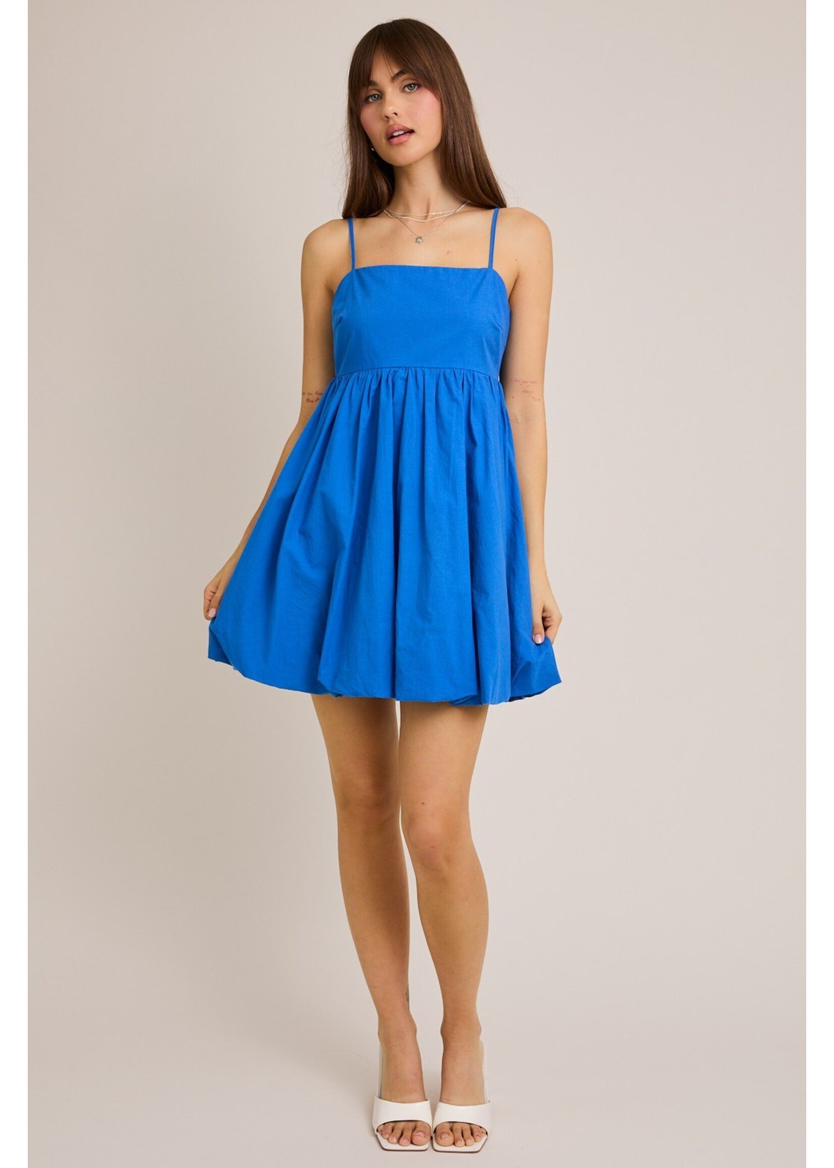Le Lis Spaghetti Strap Baby Doll Bubble Mini Dress - ID4283