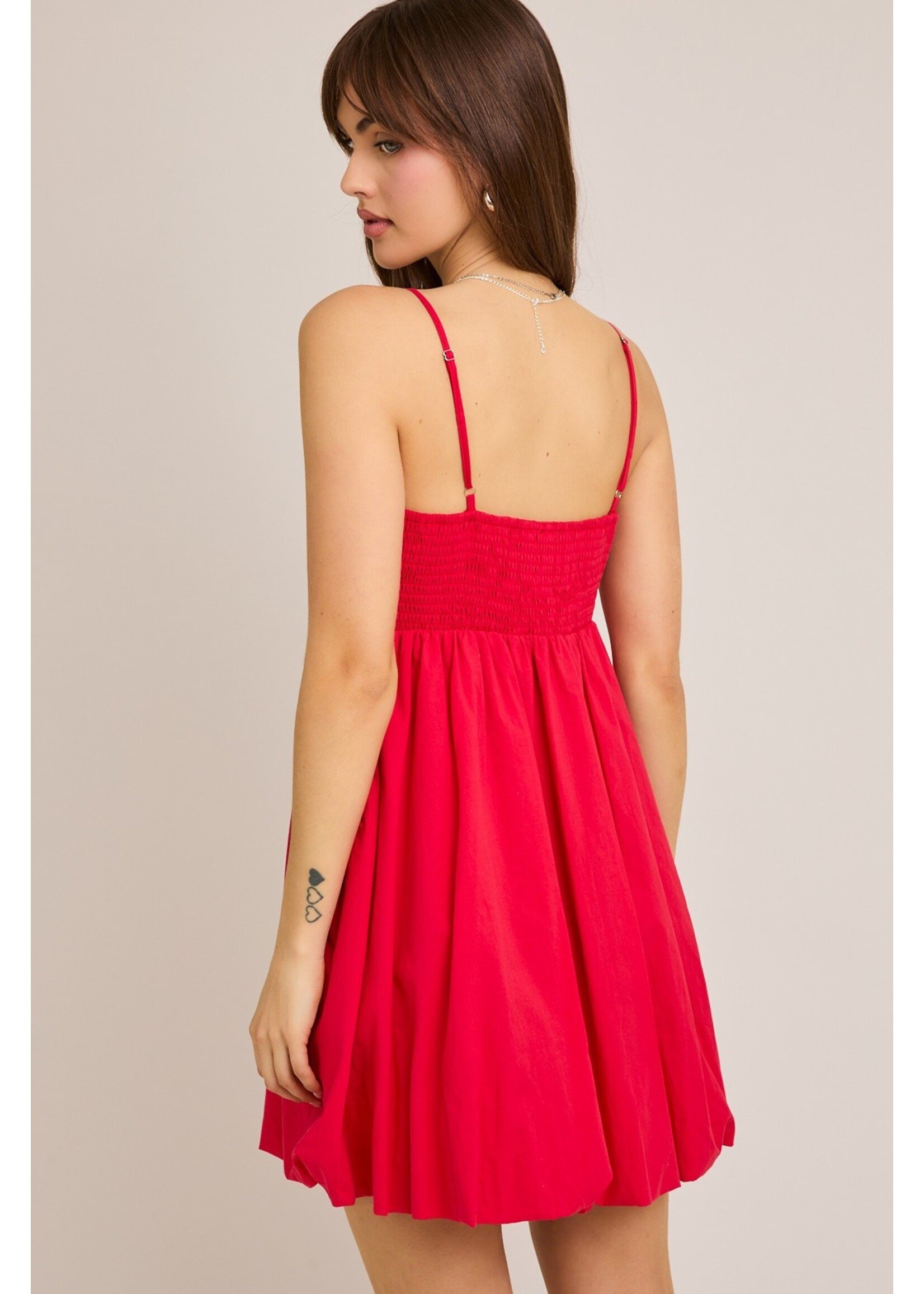 Le Lis Spaghetti Strap Baby Doll Bubble Mini Dress - ID4283