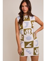 Le Lis Sleeveless Cowl Neck Sweater Mini Dress - IWD5566