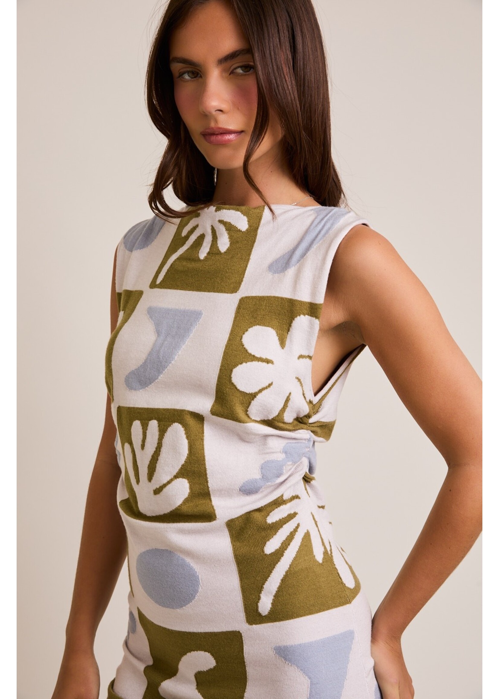 Le Lis Sleeveless Cowl Neck Sweater Mini Dress - IWD5566