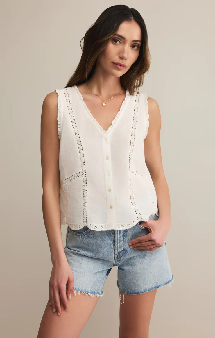 Tomi Embroidered Tank - ZT253177 - Meo's Suite