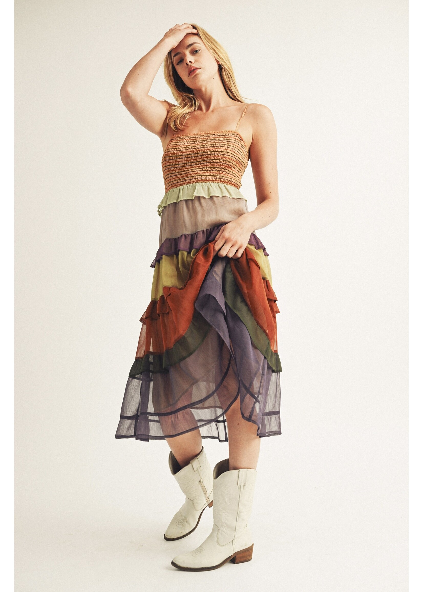 Storia Color Block Maxi Dress - BD2500