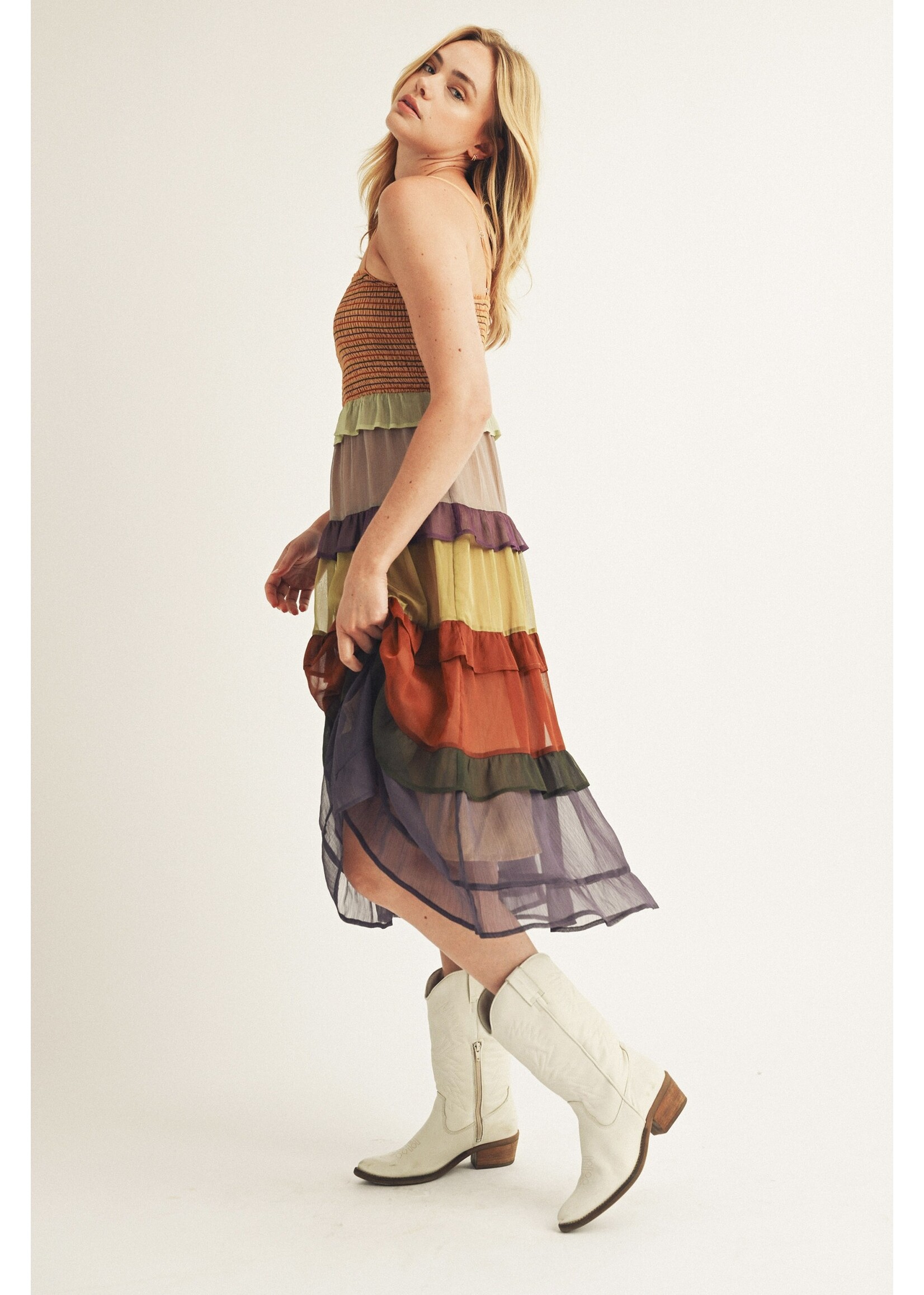 Storia Color Block Maxi Dress - BD2500