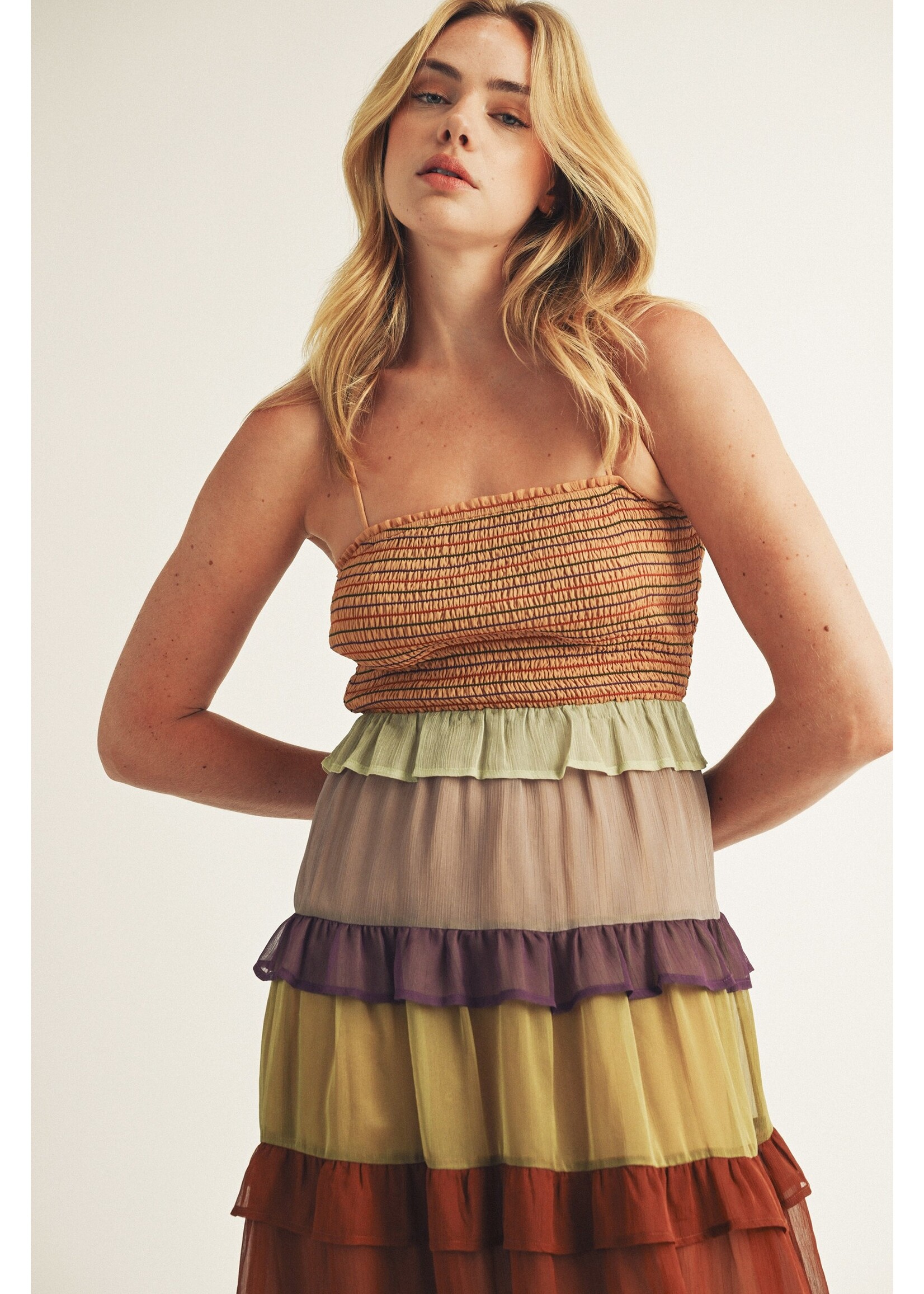 Storia Color Block Maxi Dress - BD2500