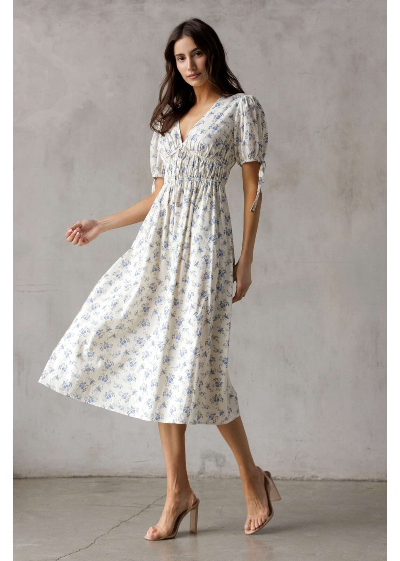 Storia Deep V Midi Dress - JD7575