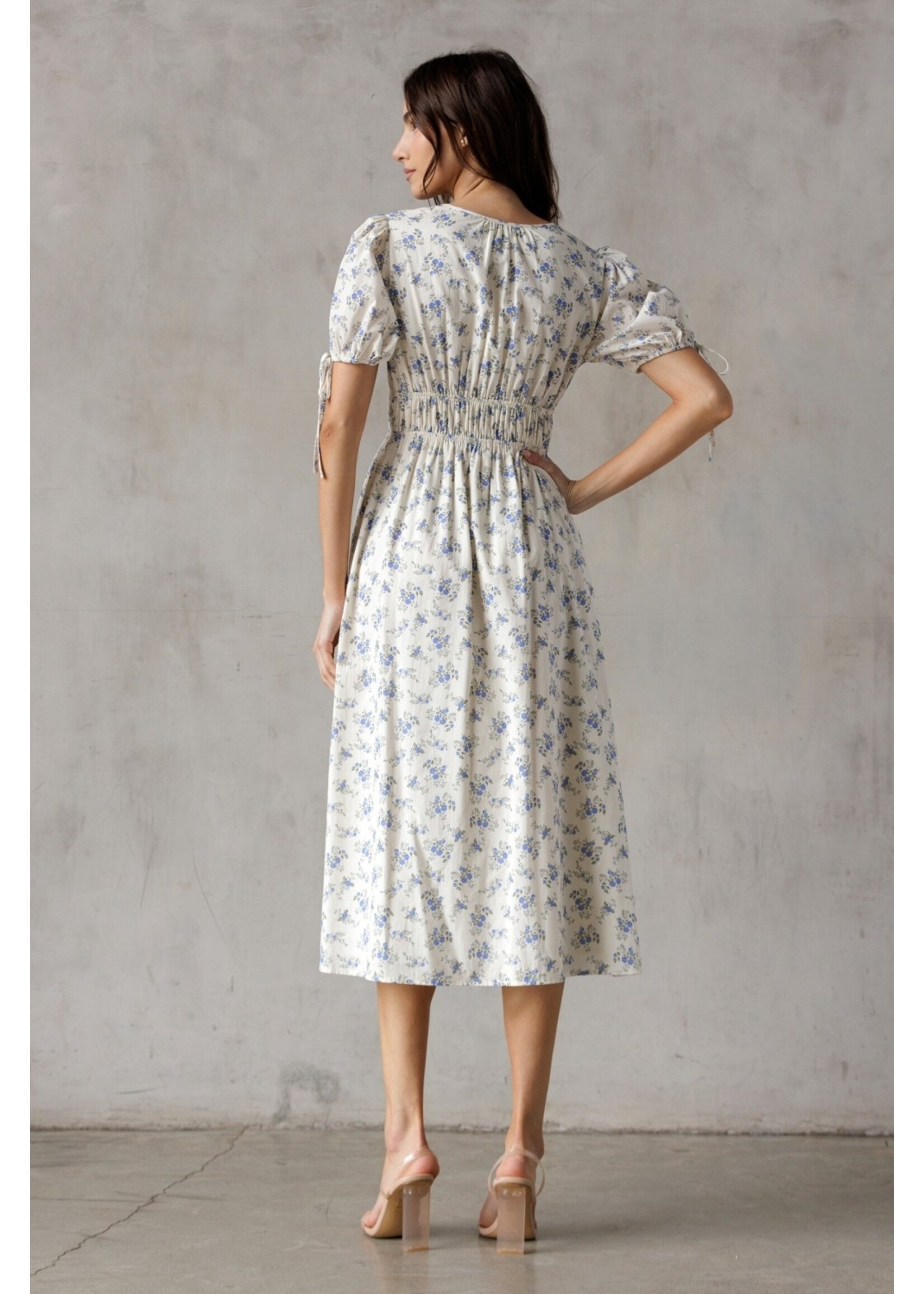 Storia Deep V Midi Dress - JD7575