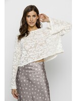 Storia Sequin Oversized Long Sleeve Knit Top - JT7253