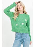 Dreamers Daisy Patch Chenille Sweater - Y8104-R