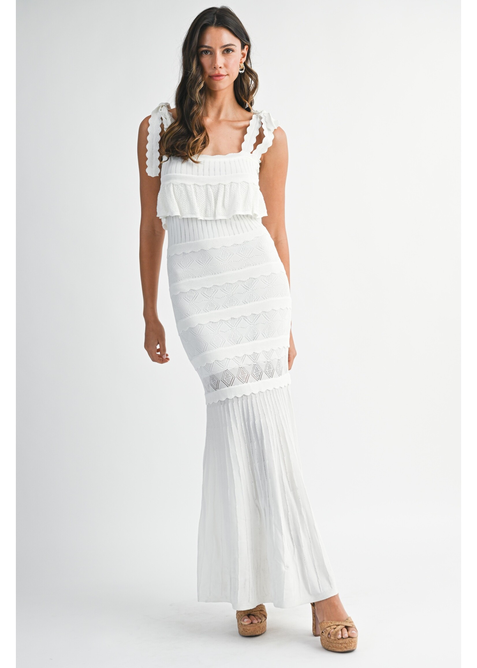 Mable Ruffle Knit Maxi Dress - MD5718A