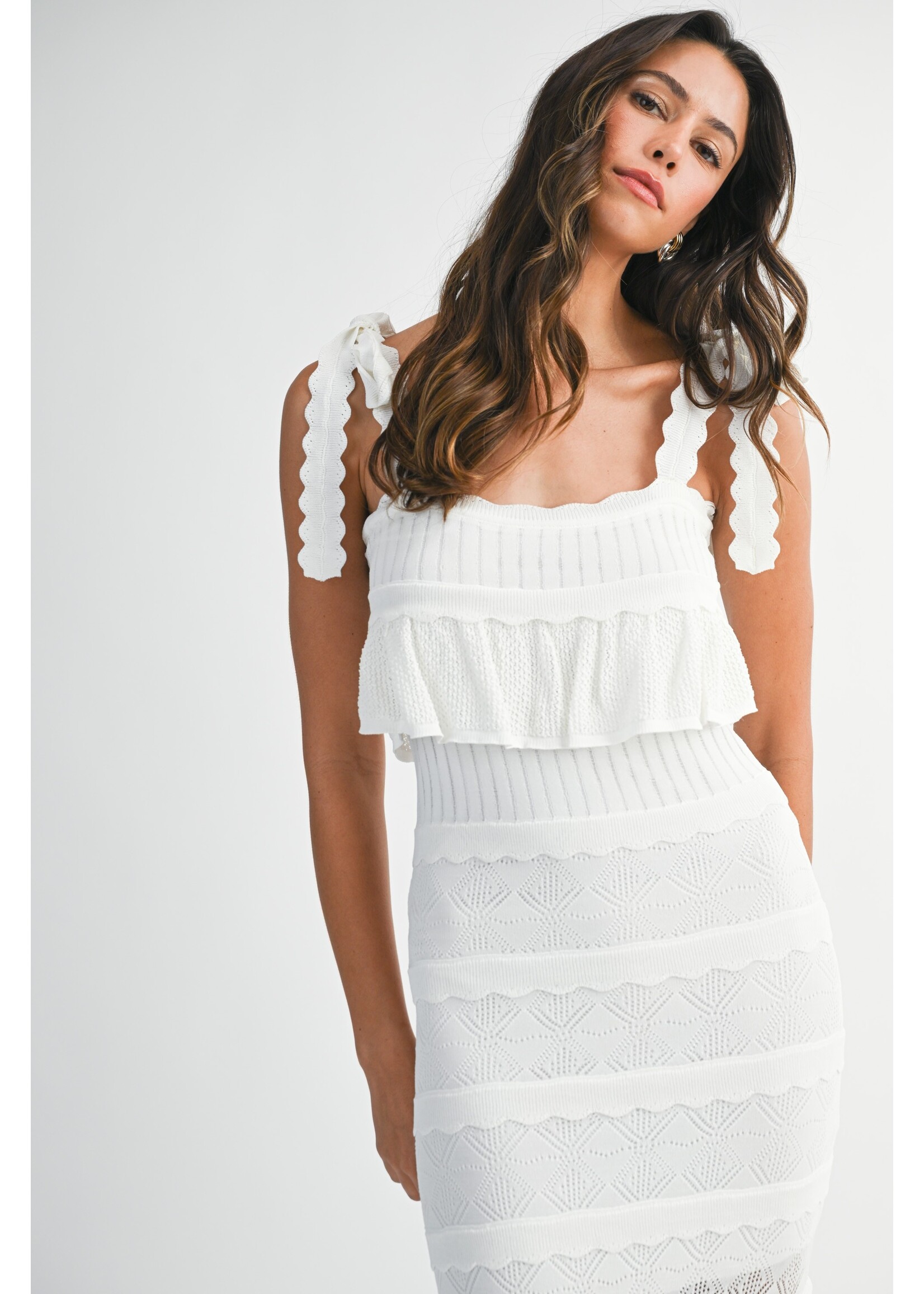 Mable Ruffle Knit Maxi Dress - MD5718A