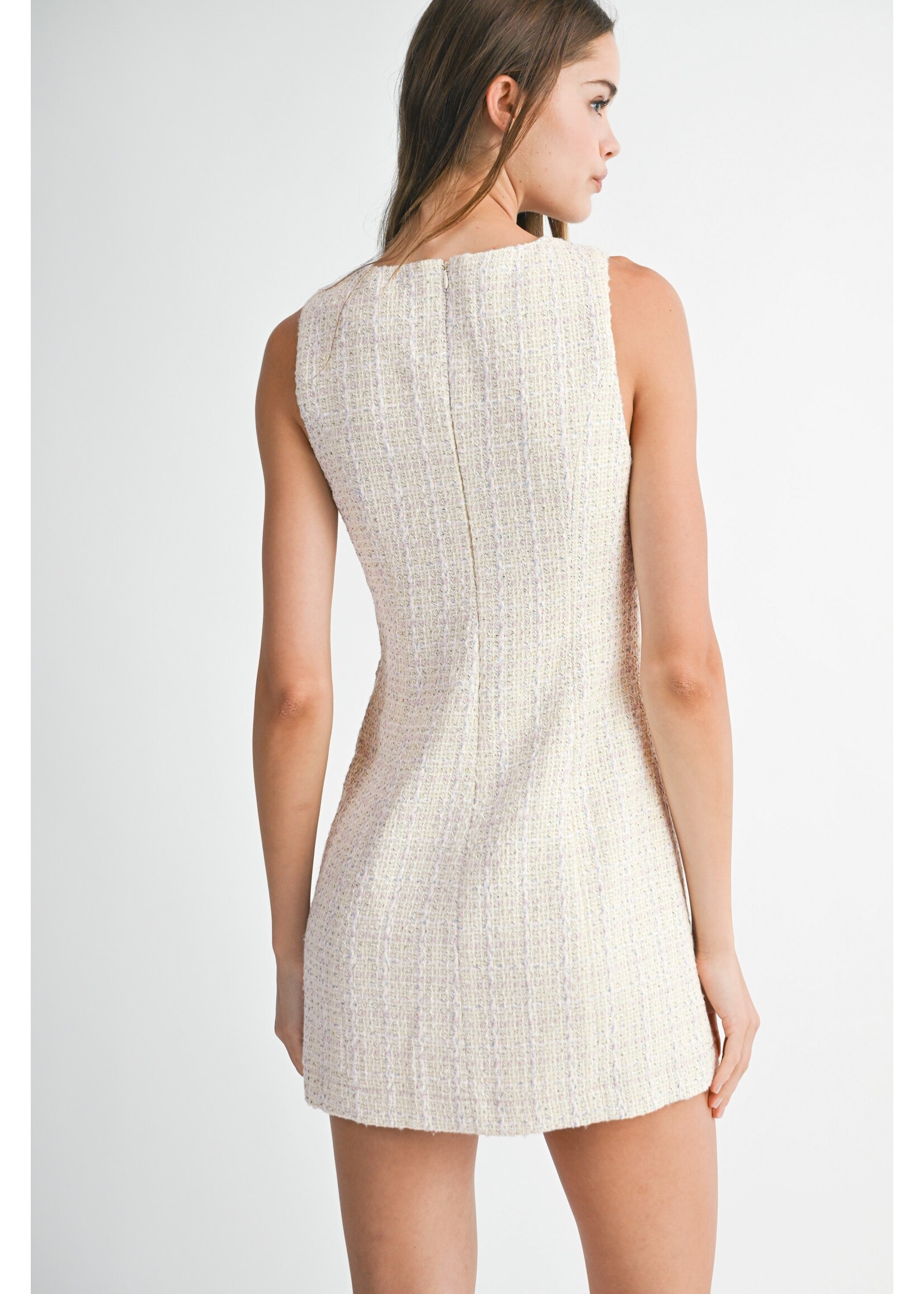Mable Bow Detail Side Slit Mini - MD5077A