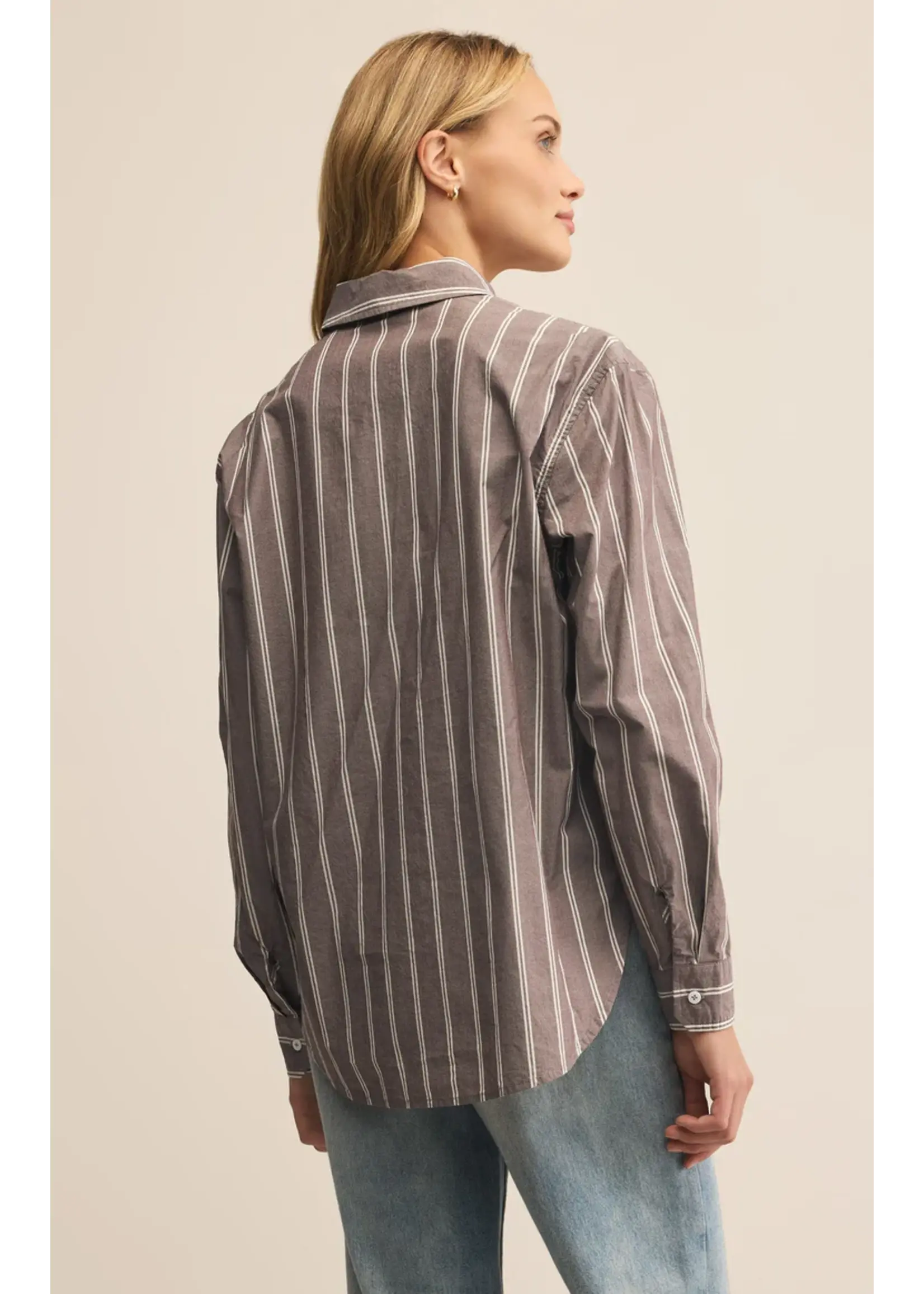 Z Supply Seaport Striped Poplin Shirt - ZT253416
