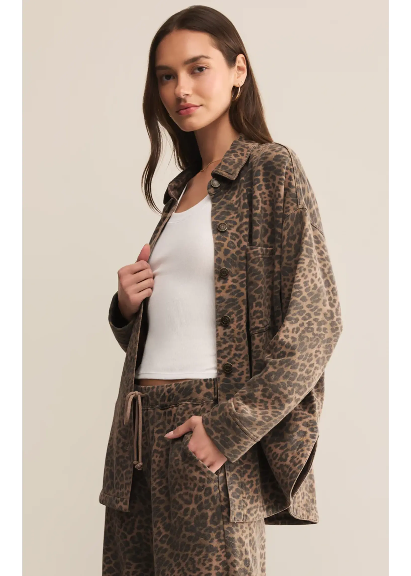 Z Supply All Day Leopard Jacket - ZJ253257