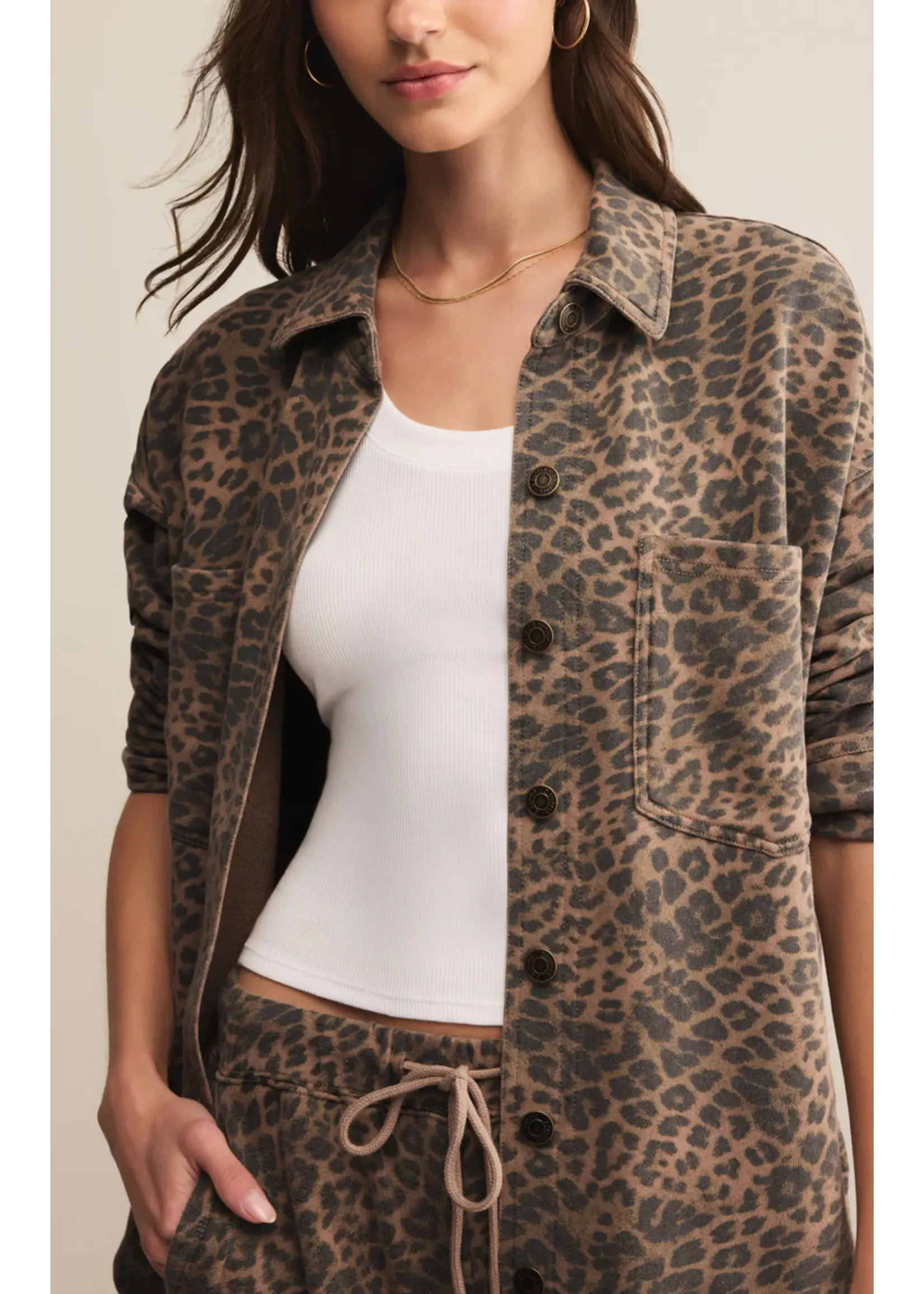 Z Supply All Day Leopard Jacket - ZJ253257