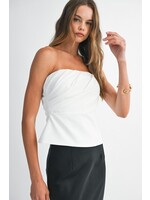 Mable Strapless Ruched Draped Tube Top - MT2215