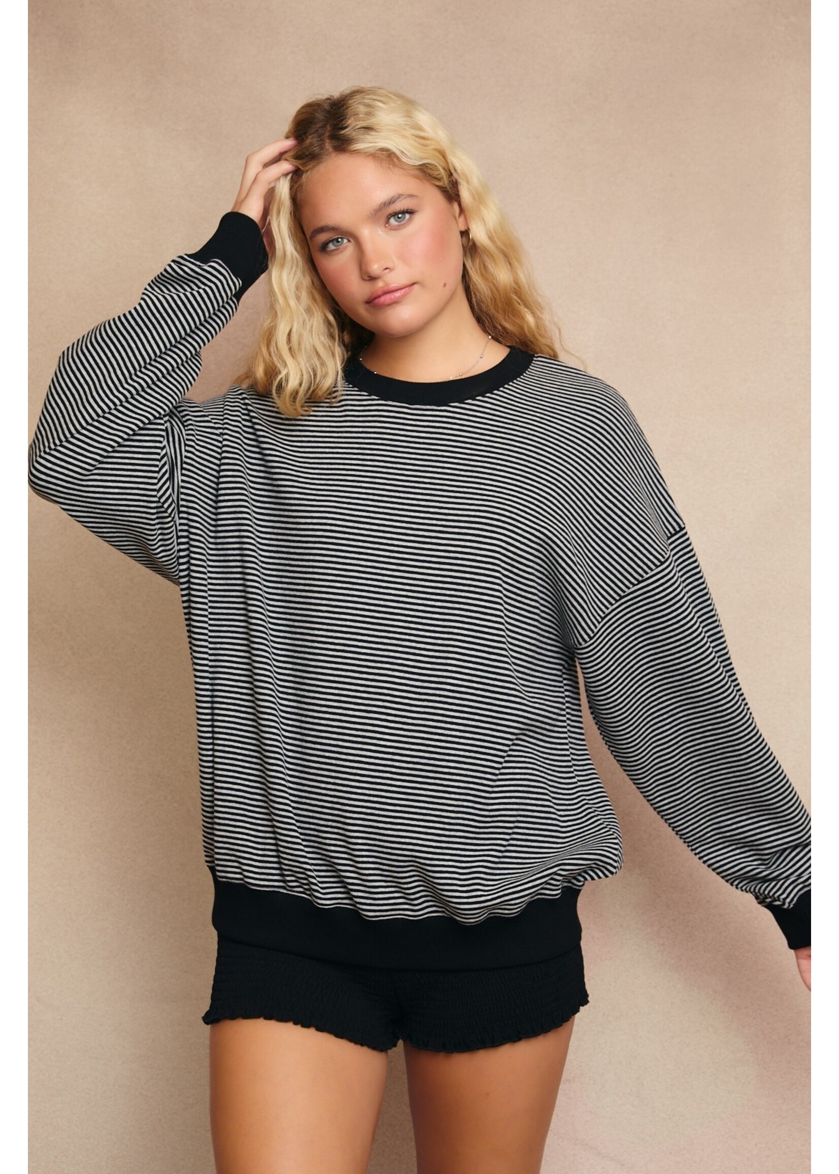 Le Lis Round Neck Oversized Knit Top - ST3019