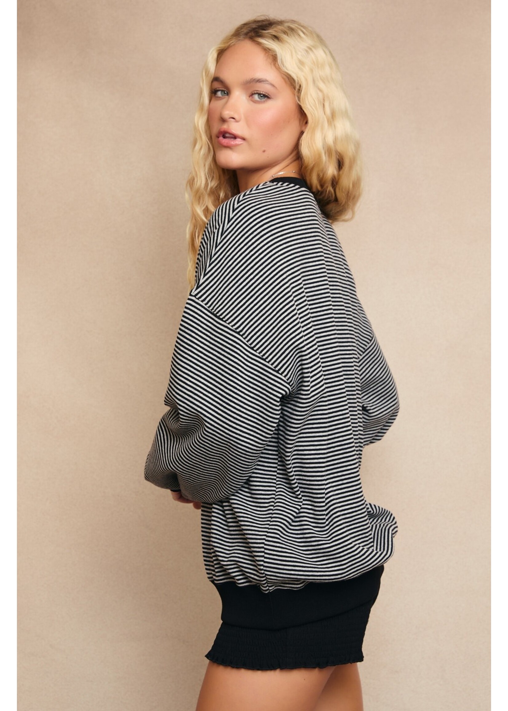 Le Lis Round Neck Oversized Knit Top - ST3019