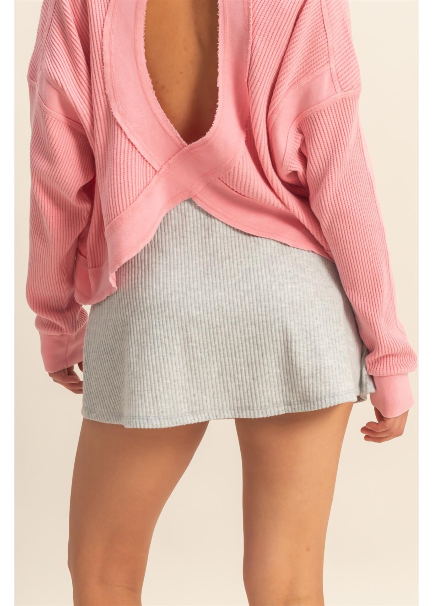 HYFVE Ribbed Elastic Waist Mini Skort - DZ25F021
