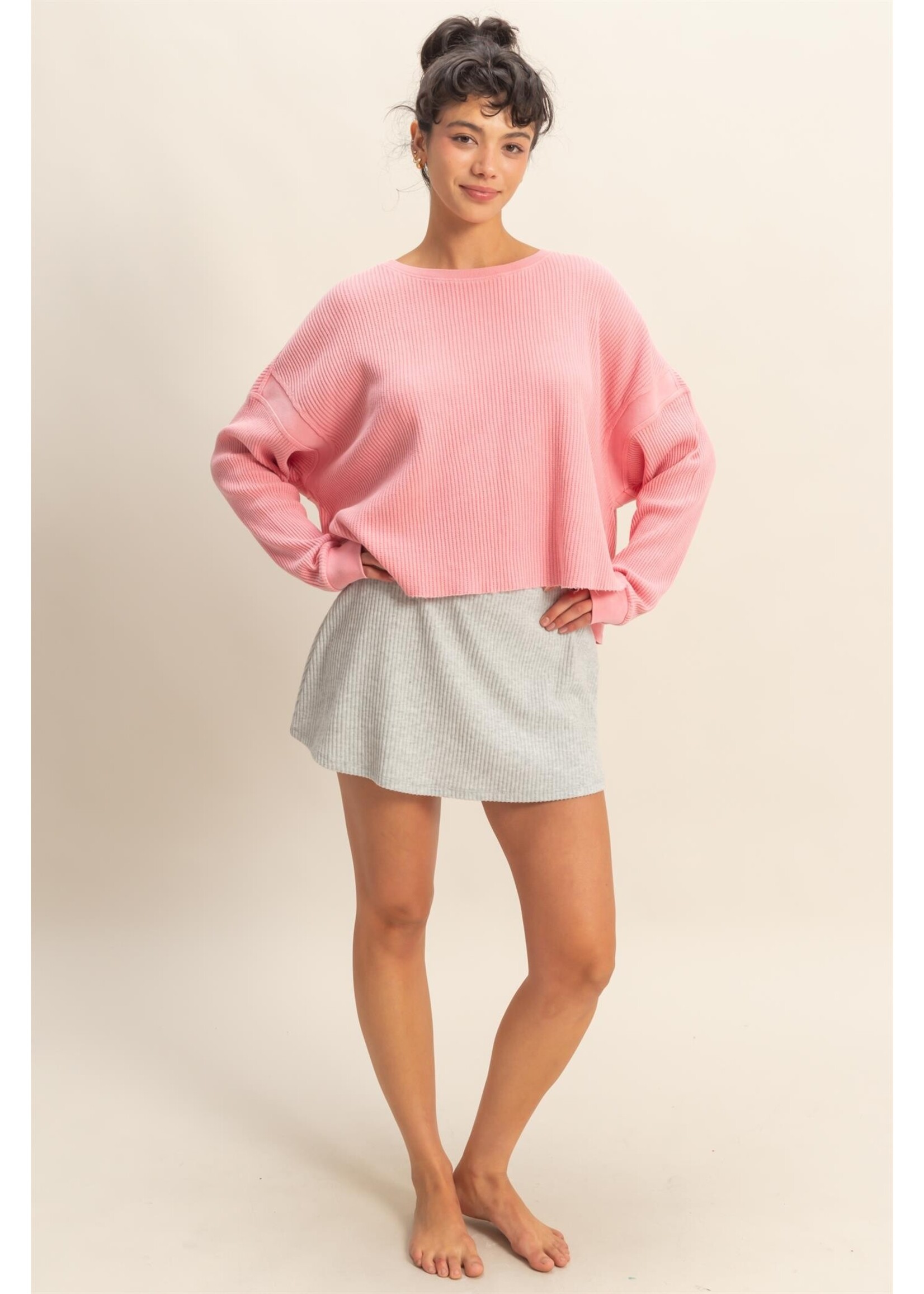 HYFVE Ribbed Elastic Waist Mini Skort - DZ25F021