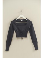 HYFVE Drawstring Detailed Sweater Crop Top - HF25E395