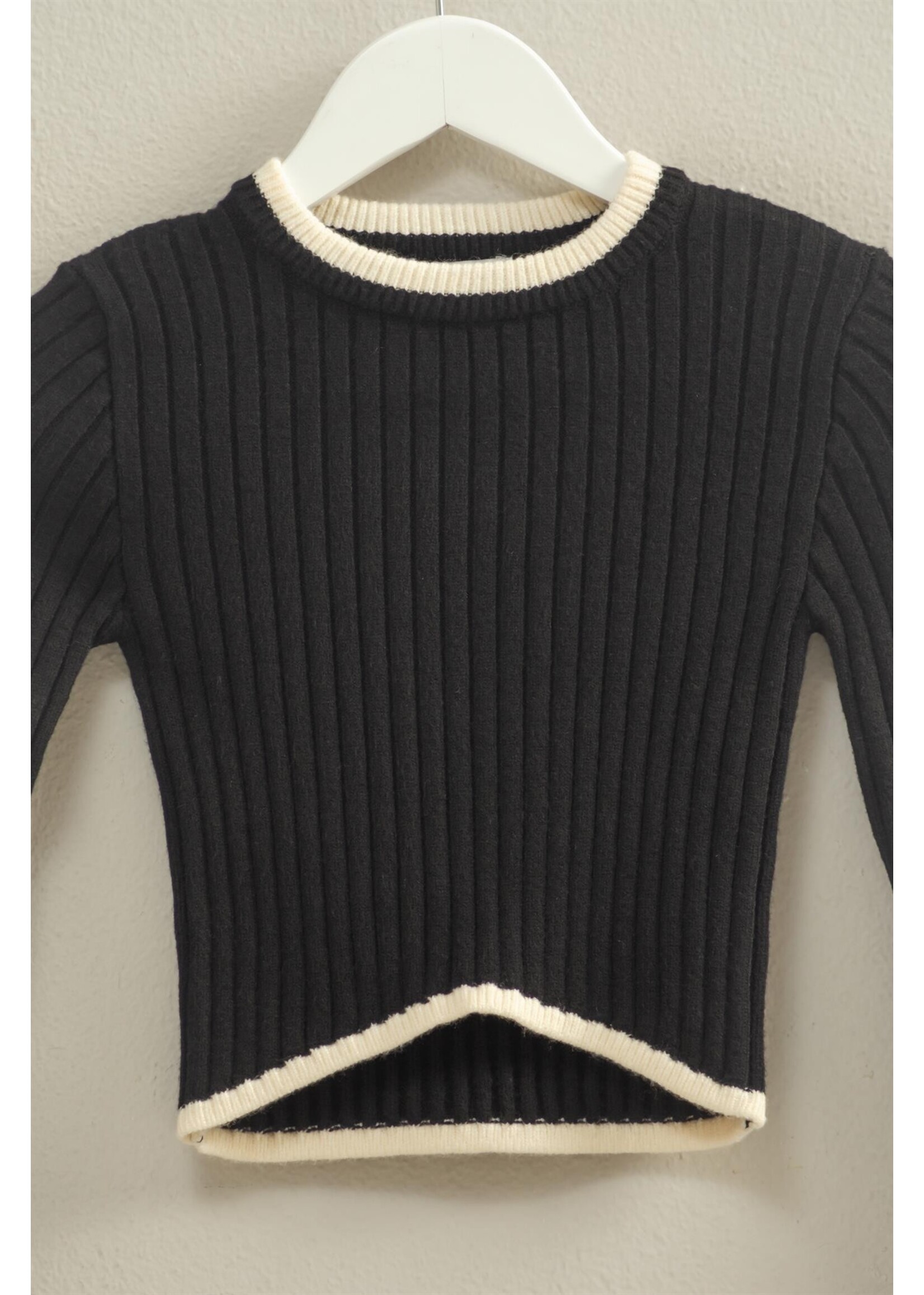 HYFVE Contrast Hem Fitted Sweater - HF25F345